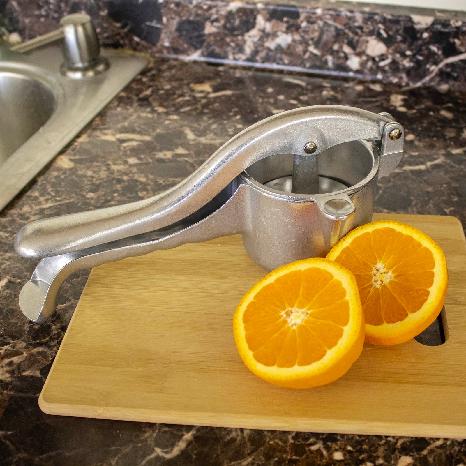 BarConic® Mega Heavy Duty Fruit Squeezer/Juicer - Zinc Alloy Commercial Grade Citrus Press for Lemon, Orange & Lime - Perfect for Restaurants, Bars & Home Kitchen Use
