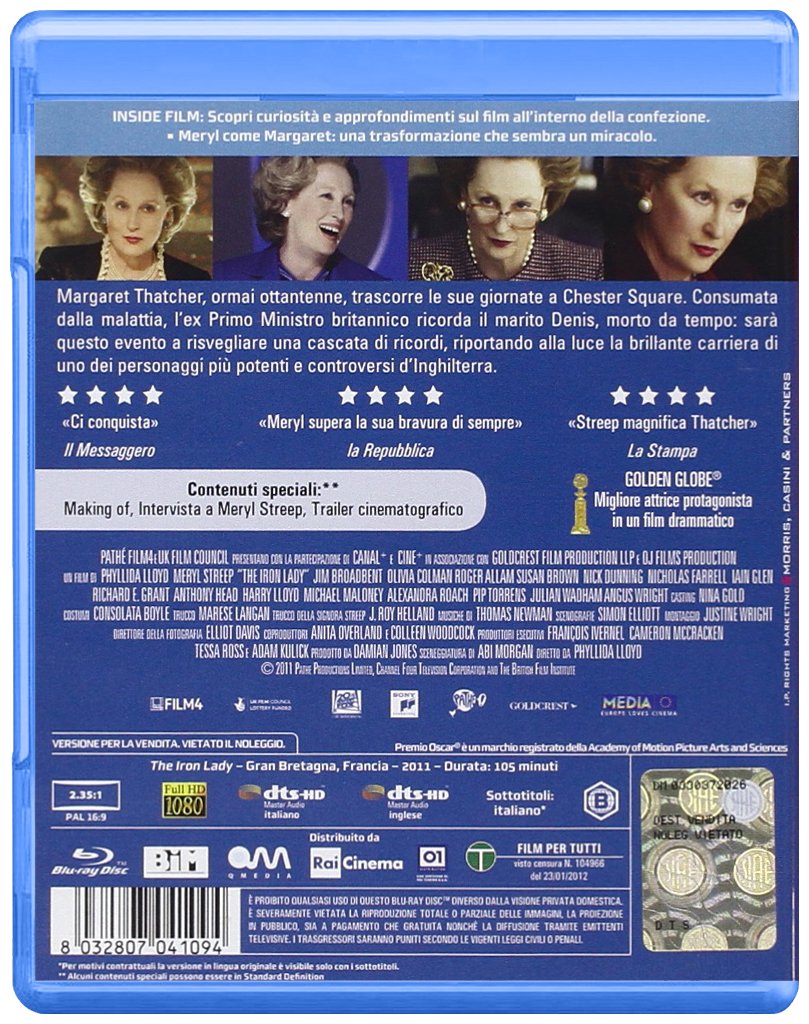 The Iron Lady [Blu-ray] [2012] - Margaret Thatcher Biographical Drama | Perfect for History Buffs & Political Film Enthusiasts