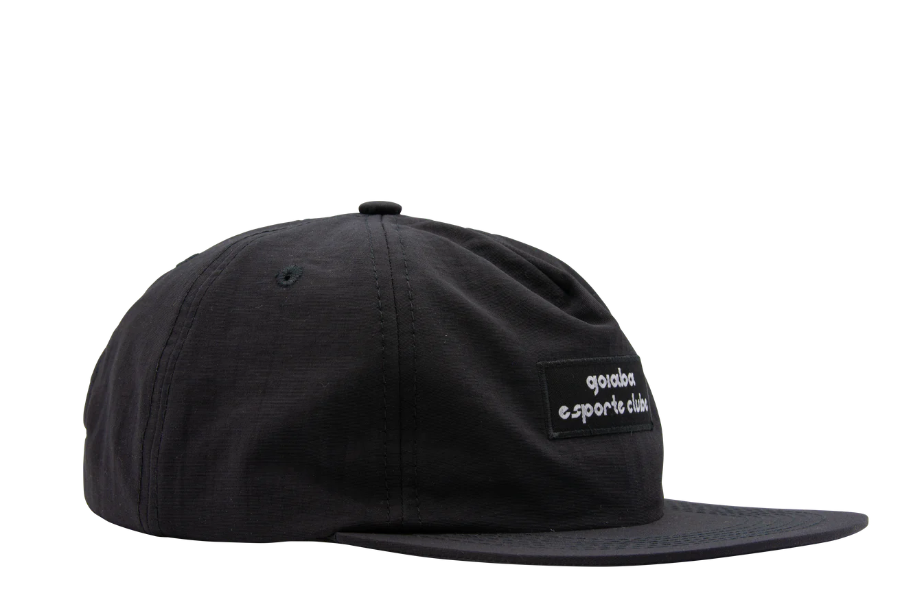 Goiaba E.C. Pinched Front Nylon Baseball Cap - Adjustable Black Unisex Hat for Outdoor Sports, Running & Casual Wear