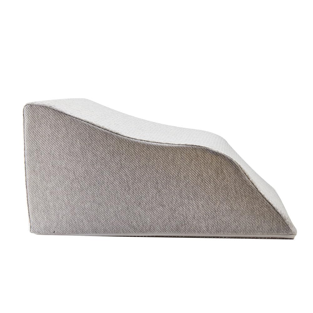 Lounge Doctor Elevating Leg Rest Wedge Pillow - Medium Size, Heather Grey - Perfect for Post-Surgery Recovery, Pregnancy Comfort & Varicose Vein Relief