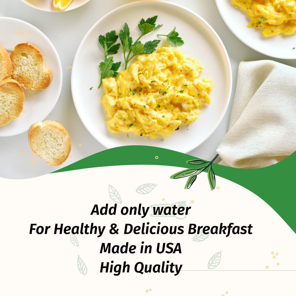 Eggylicious Egg Scramble Mix - Hormone-Free Whole Eggs | High Protein Breakfast | Easy Camping & Backpacking Food | Preservative-Free | 1 lb Jar | Perfect for Outdoor Adventures, Quick Meals & Healthy Eating