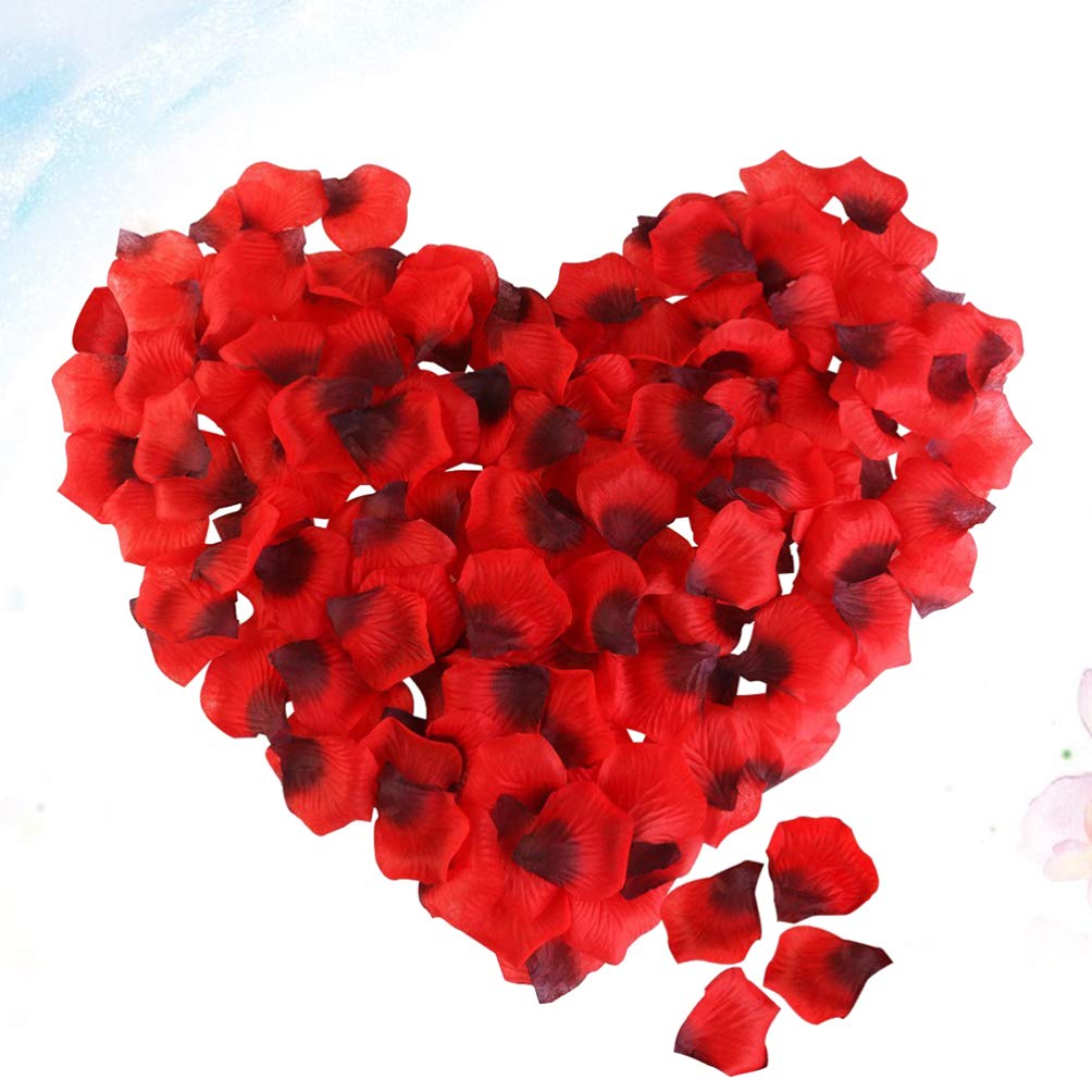 Amosfun 3000pcs Artificial Rose Petals - Fake Flower Petals for Wedding Decor, Bridal Shower, Romantic Party Scatter, Birthday Celebration & Home Decoration