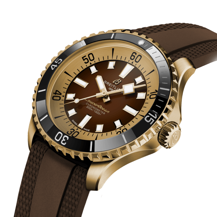 Breitling Superocean Automatic 44mm Bronze Men's Diver Watch - Luxury Swiss Timepiece for Water Sports & Professional Diving