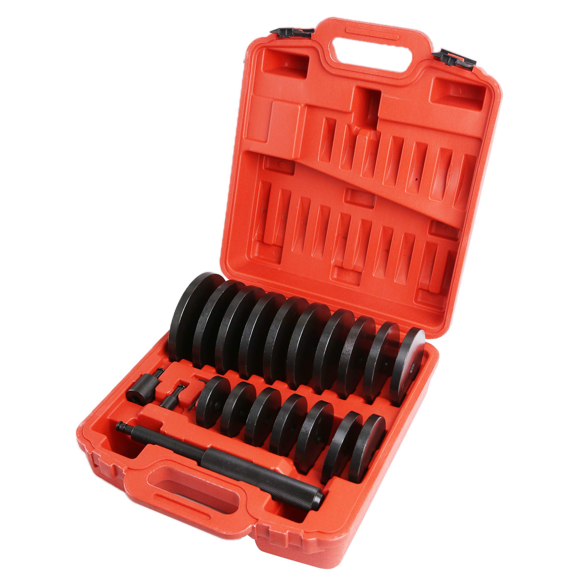 WINTOOLS 21-Piece Extra Large Custom Bush, Bearing & Seal Driver Set for Hydraulic Press - Professional Automotive & Industrial Repair Tool Kit for Heavy-Duty Applications