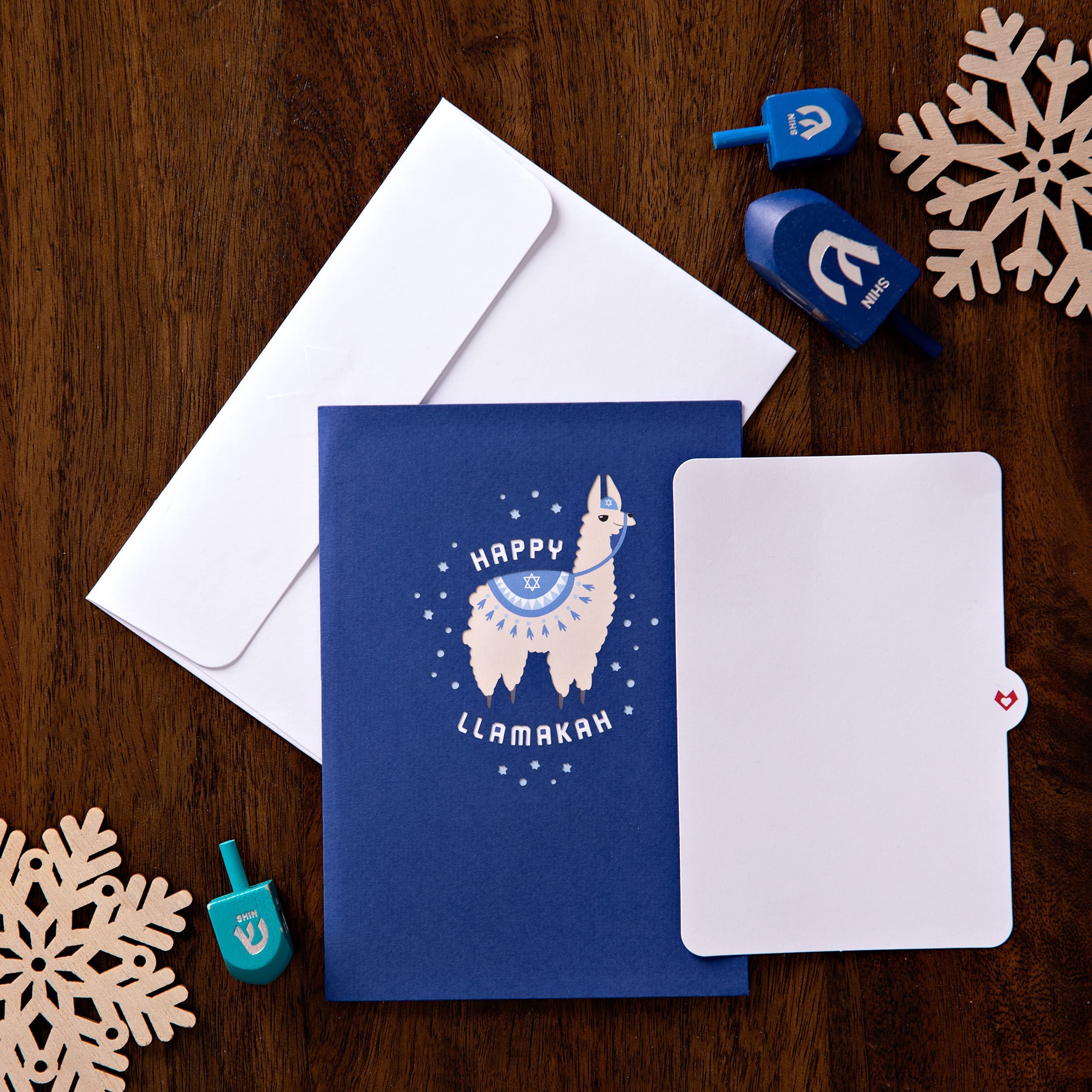 Lovepop Happy Llamakah 3D Pop-Up Greeting Card - 5x7 Inch Hanukkah Jewish Holiday Card with Envelope | Perfect for Chanukah Celebrations, Gift Giving & Festive Greetings