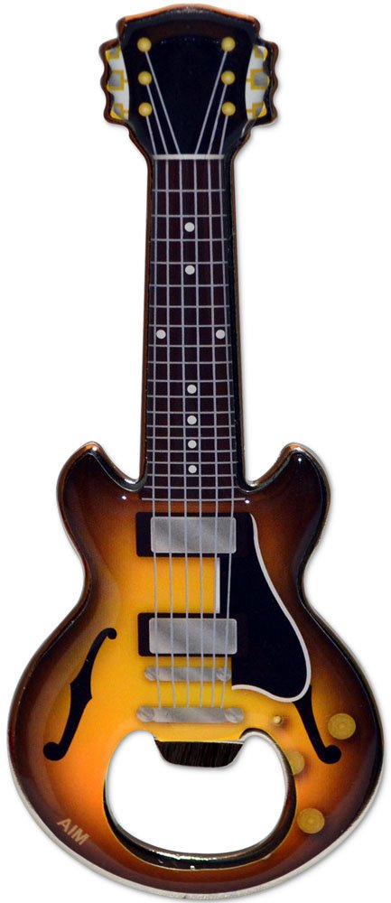 Electric Guitar Shaped Magnetic Bottle Opener - Cool Bar Accessory for Music Lovers, Perfect for Home Bars, Parties & Gifts