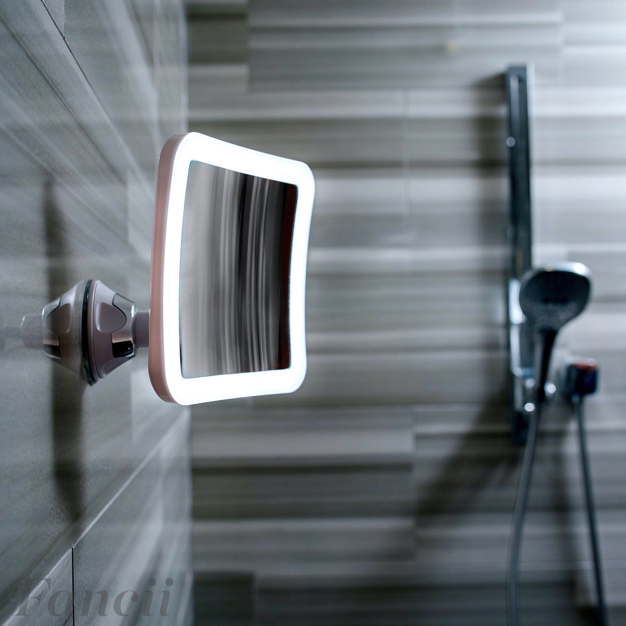 Fancii 10X Magnifying Makeup Mirror with LED Lights - Daylight Vanity Mirror, Cordless, 360° Rotation, 6.5