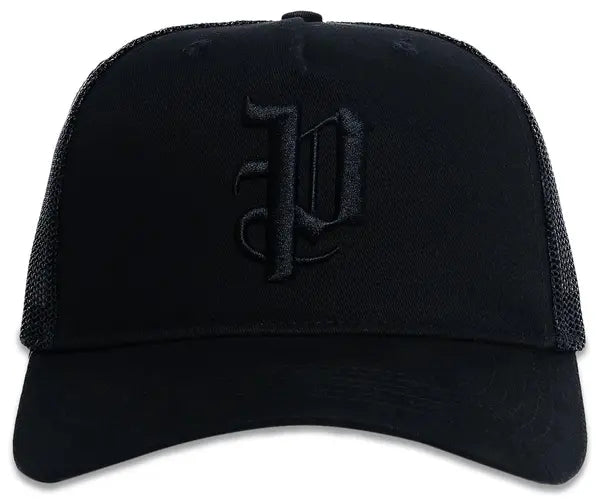 PURPLE BRAND A2054 P Logo Trucker Hat - Adjustable Snapback Cap for Men & Women - Perfect for Streetwear, Hip Hop Fashion & Outdoor Activities