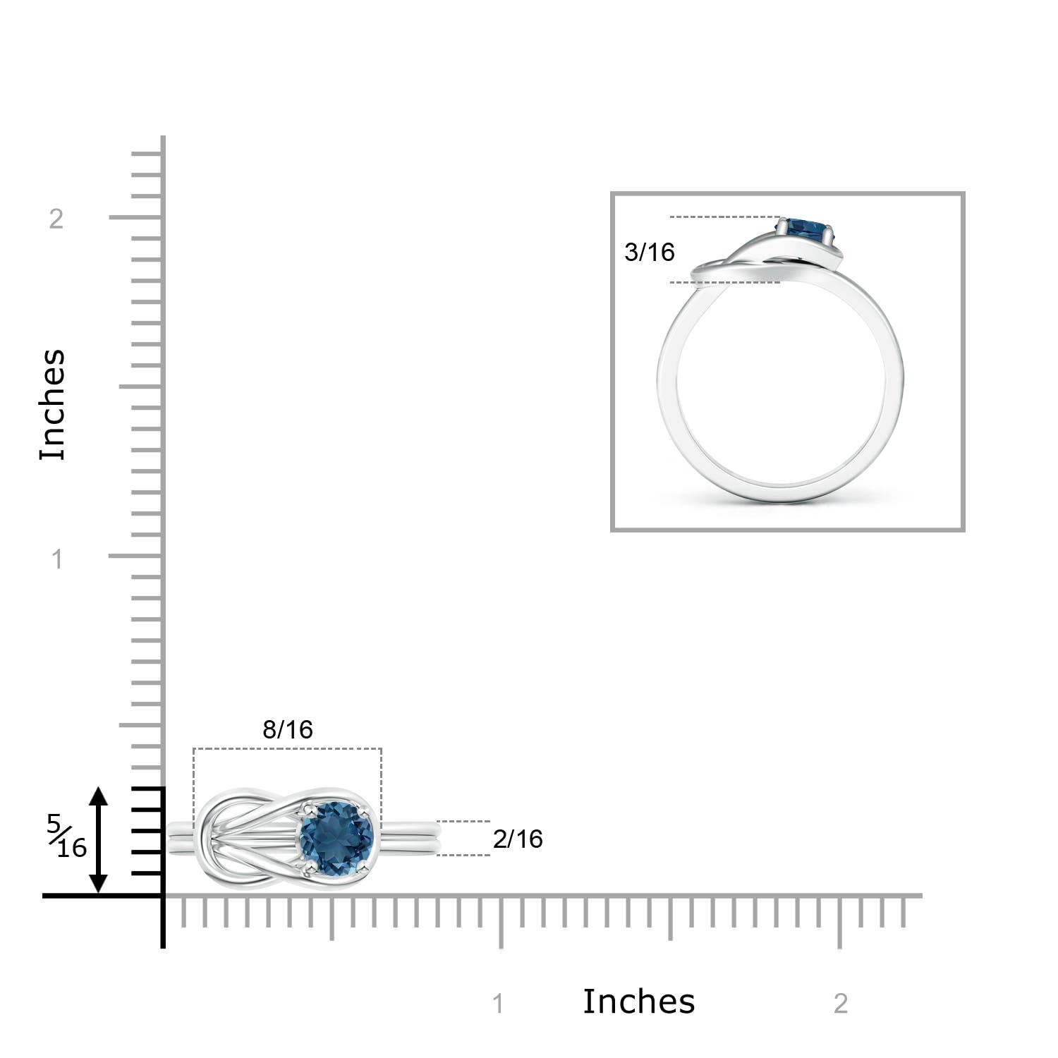 Angara Natural London Blue Topaz Solitaire Ring for Women - Sterling Silver Size 8 (Grade AA, 5mm) | December Birthstone Jewelry Gift for Her | Perfect for Birthday, Wedding, Anniversary & Engagement | Elegant Everyday Wear & Special Occasions