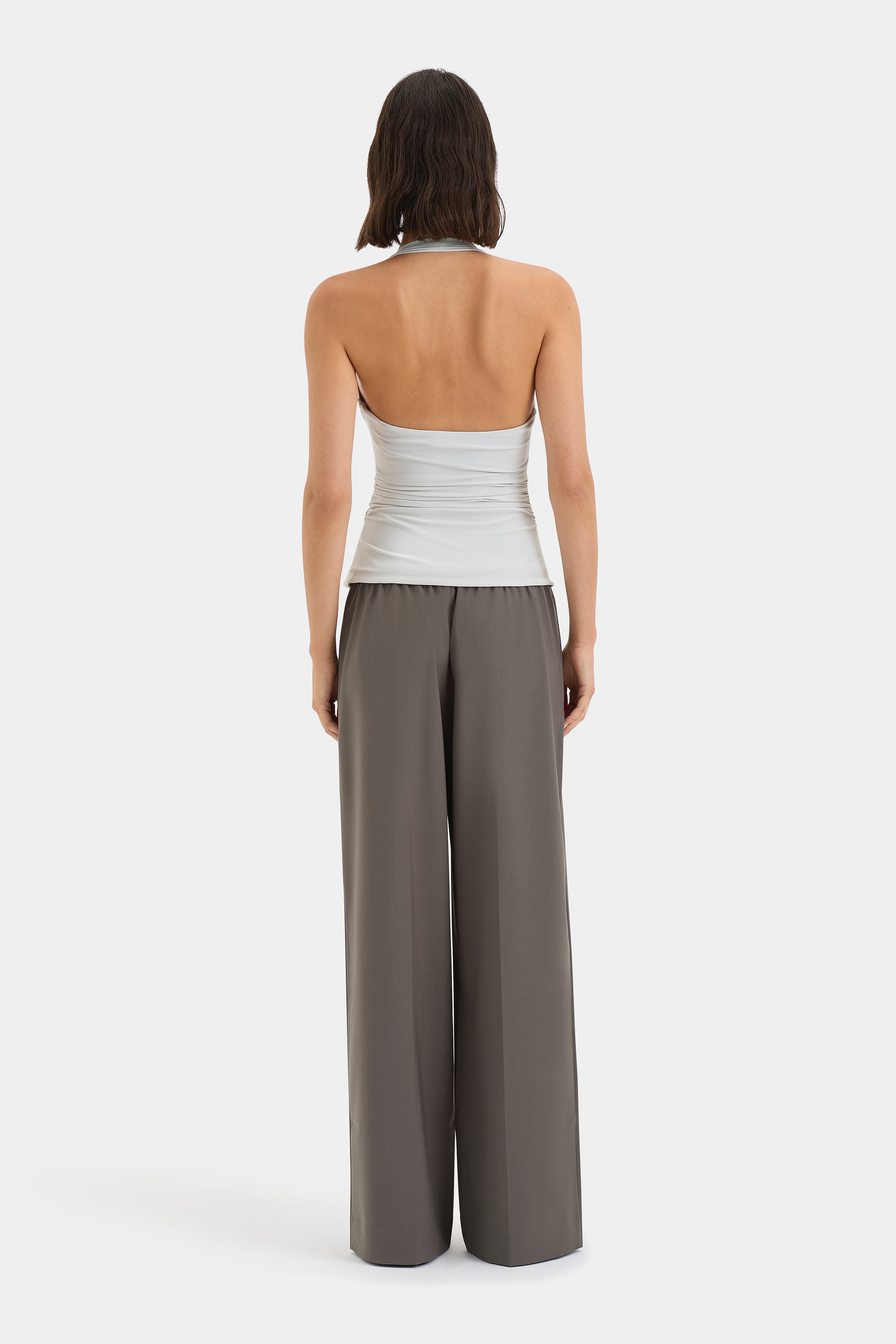 Elm Halter Top for Women - Grey Blue Summer Fashion - Perfect for Beach, Parties & Casual Outings