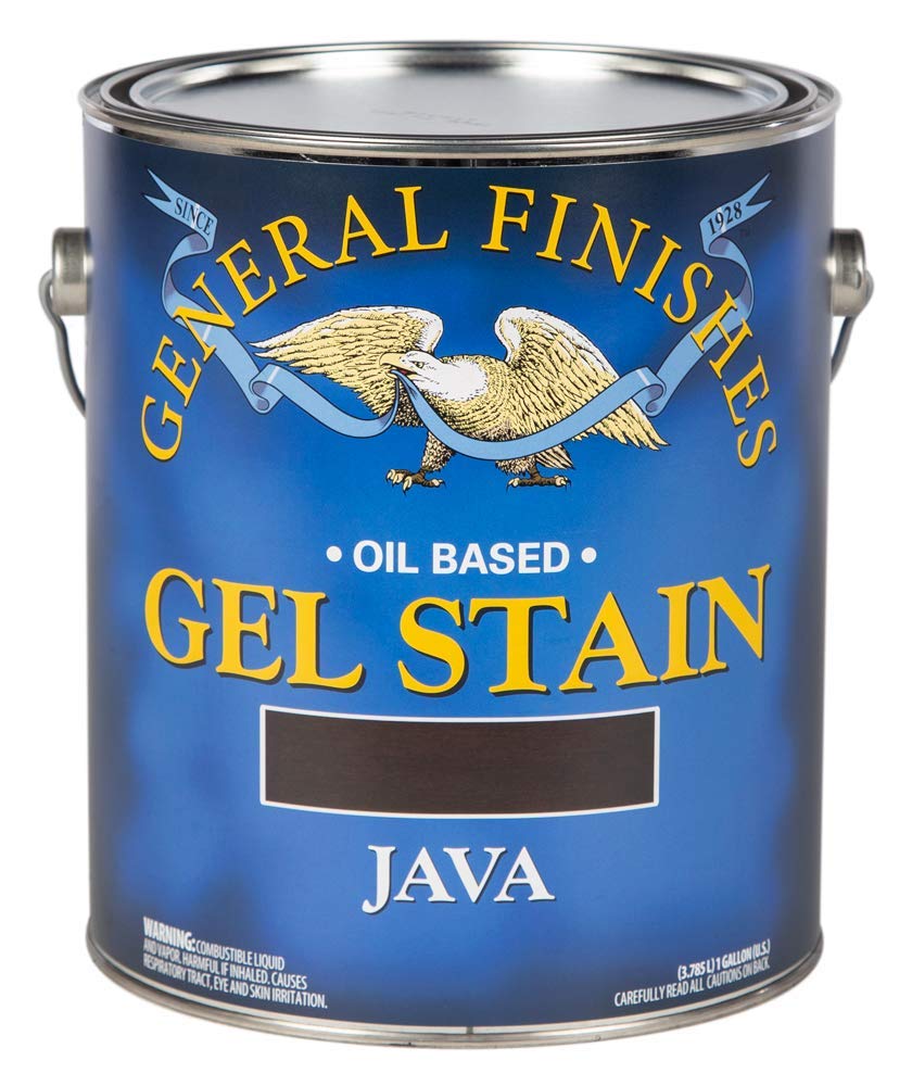 General Finishes Oil Based Gel Stain - 1 Gallon, Java - Perfect for Wood Furniture, Cabinets, and DIY Home Projects