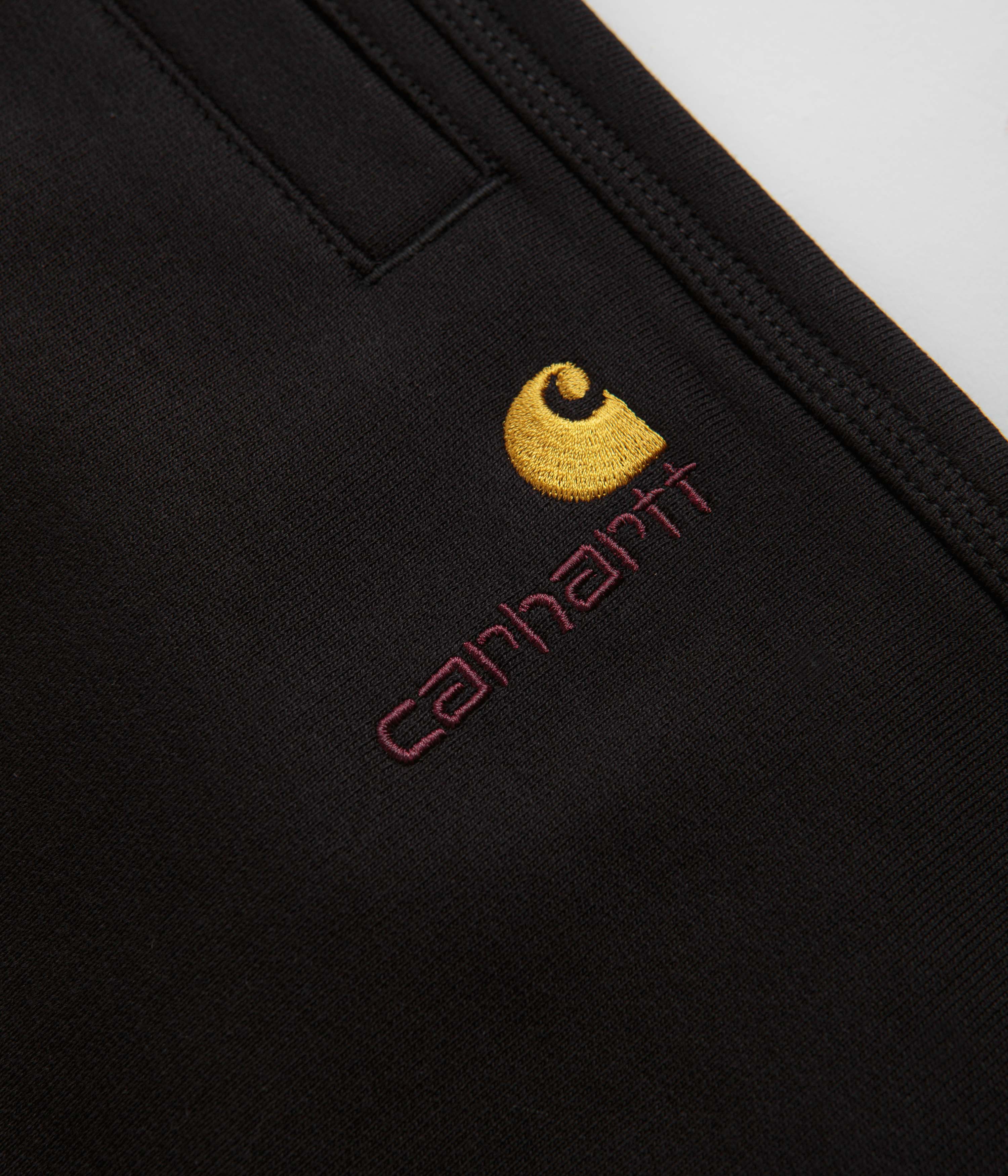 Carhartt American Script Sweatpants for Men - Comfortable Black Jogger Pants with Adjustable Waistband - Perfect for Work, Gym, and Casual Wear