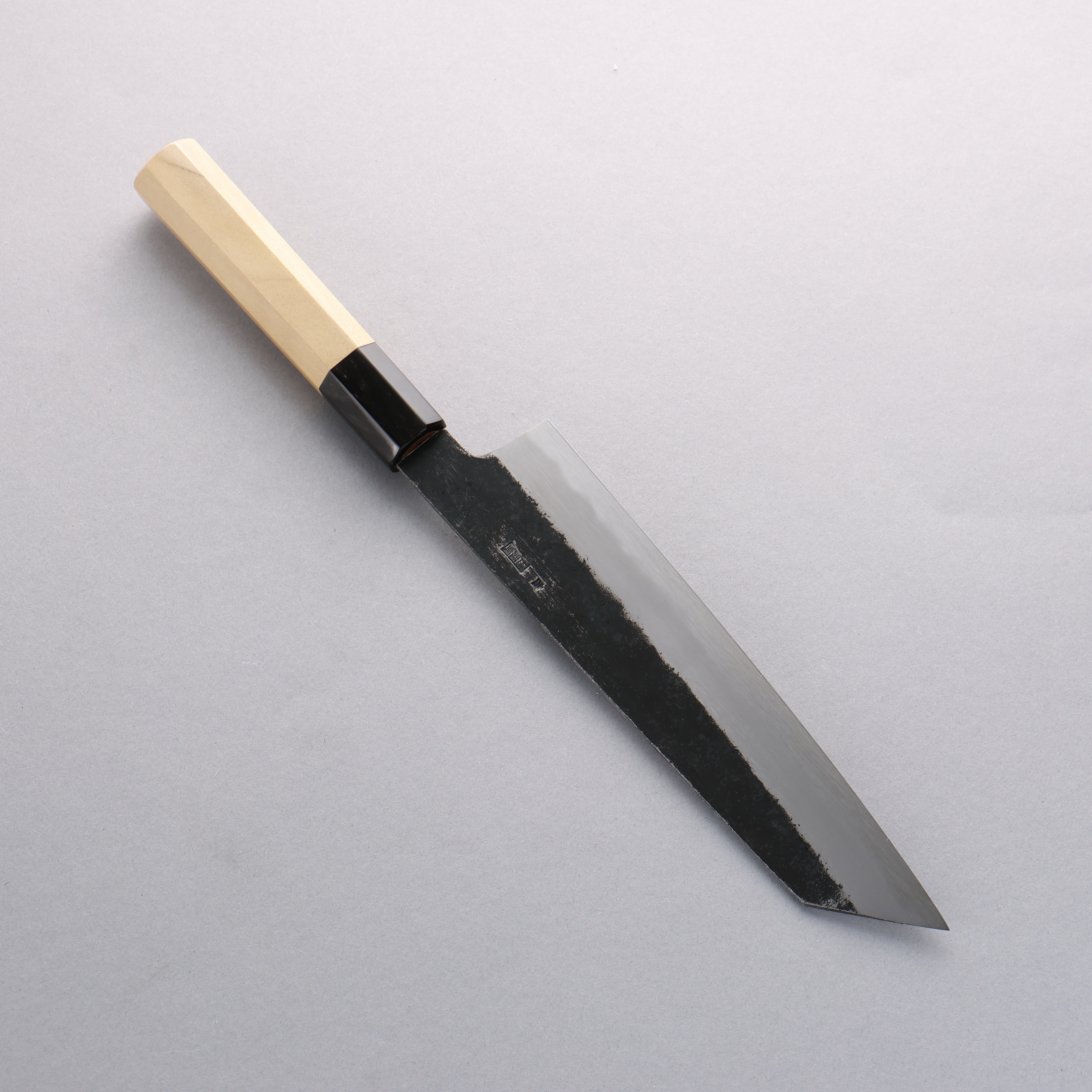 Premium Kikuzuki White Steel No.2 Kiritsuke Gyuto Knife 210mm - Black Finish, Magnolia Wood Handle - Japanese Chef Knife for Sushi, Meat Cutting & Precision Cooking