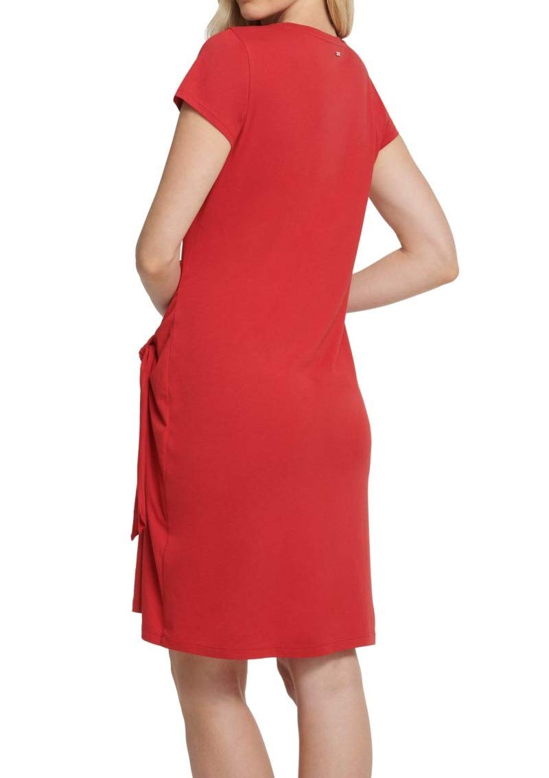 DKNY Women's Short Sleeve Wrap-Skirt Dress - Casual Summer Flowy Midi Dress for Beach, Vacation & Date Night Outfits