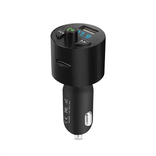 Hands-Free BT C2 2.1A FM Bluetooth Car Charger with MP3 Player - Compatible with iPhone X/8, Samsung S8, Xiaomi 6/Mi5 - Perfect for Safe Driving & Music Streaming on the Road