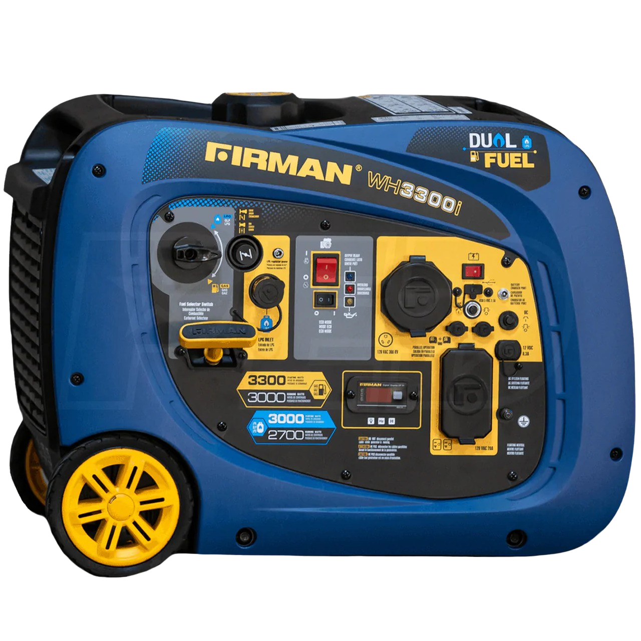 Firman WH03041 3000W/3300W 30 Amp Dual Fuel Inverter Generator with Recoil Start & Parallel Ready - Portable Power for Camping, RV, Home Backup & Outdoor Activities