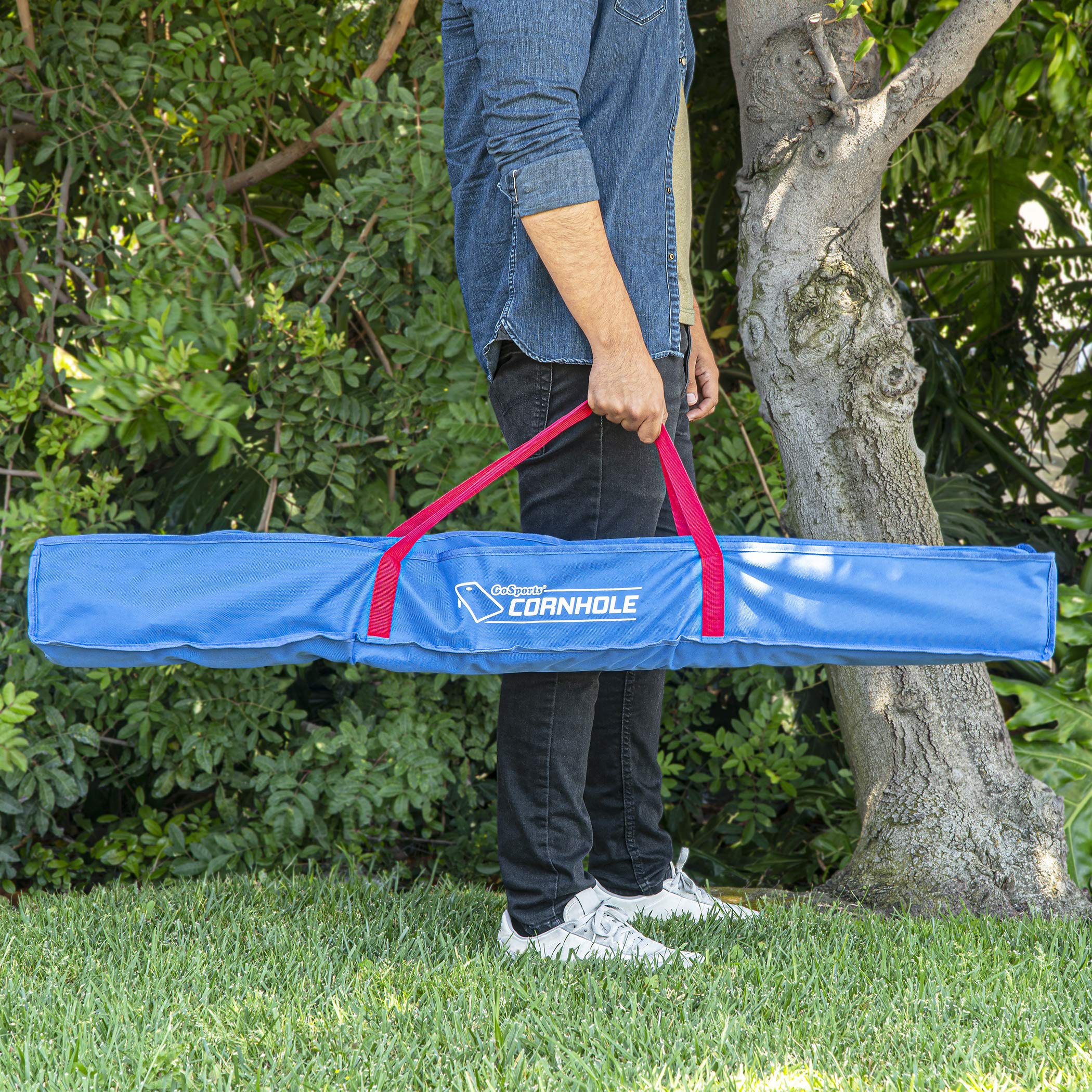 GoSports Portable 3 x 2 ft Cornhole Game Set - Premium Bean Bag Toss Game for Adults, Kids, Family & Outdoor Parties - Backyard, Tailgating, Beach & Camping Fun