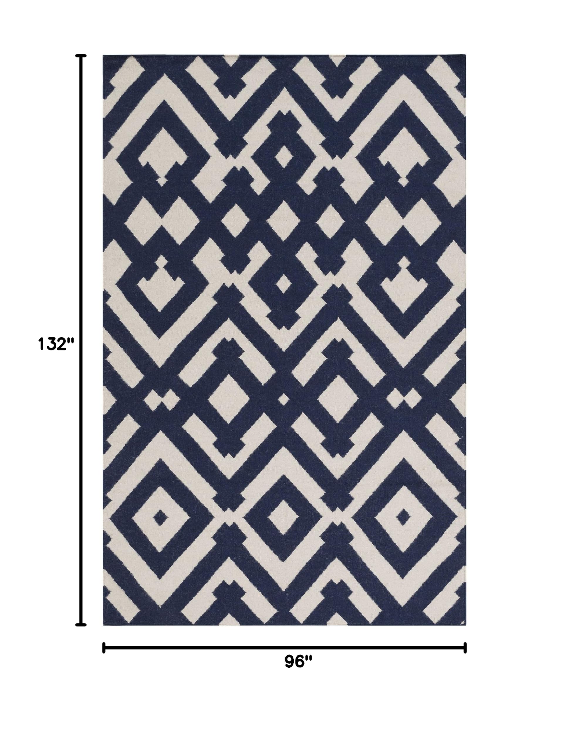 Surya by Florence Broadhurst PDG-2025 Hand Woven Geometric Area Rug - 8x11 Feet - Modern Bohemian Home Decor for Living Room, Bedroom & Office