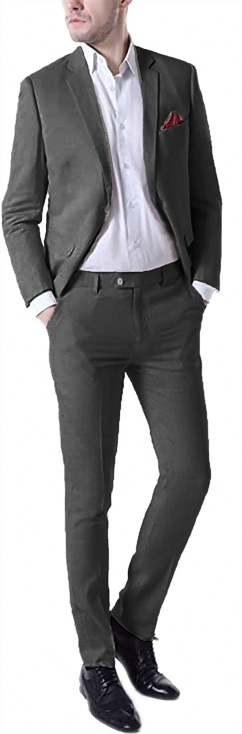 Shirleygel 2021 New Spring Summer Men's Linen Tuxedo Suit Two-Piece Set - Breathable Formal Wedding Attire for Groom & Groomsmen | Perfect for Beach Weddings, Summer Parties & Special Occasions