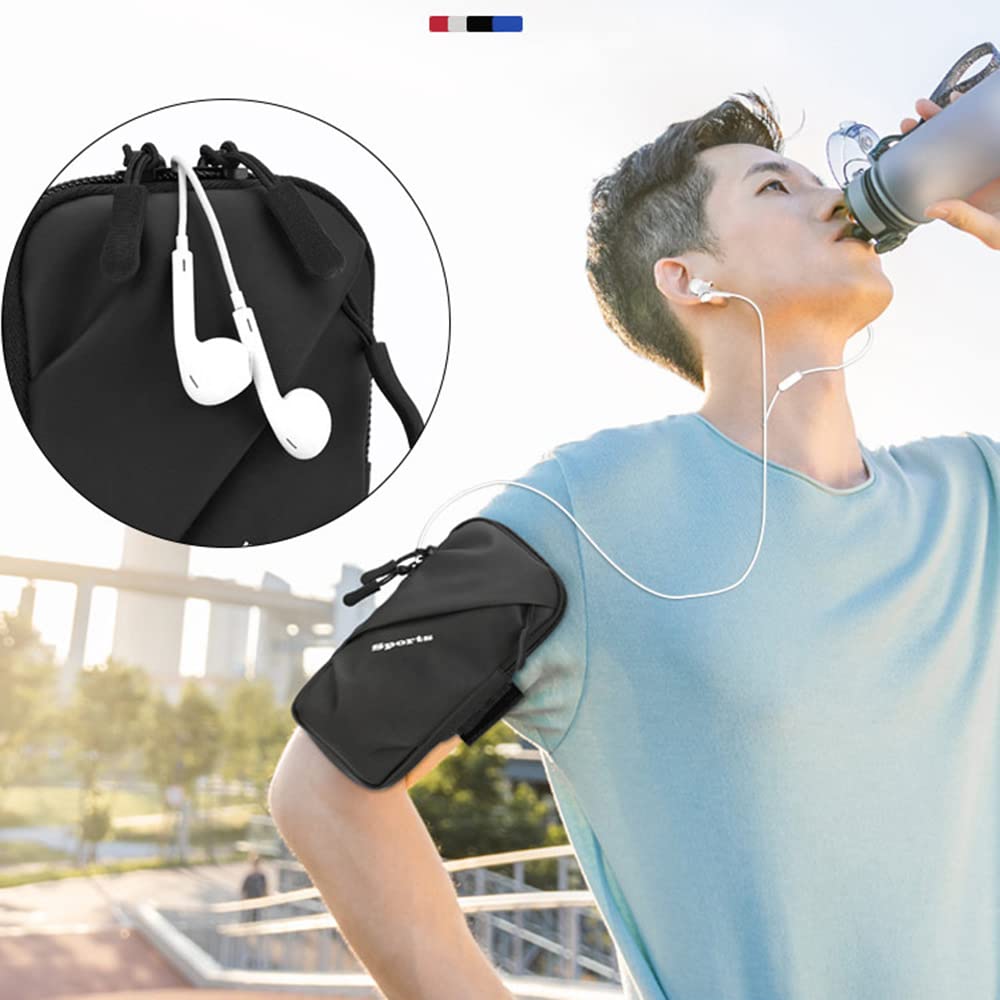 Running Phone Armband - Fits iPhone & Android for Gym, Hiking, Biking - Black
