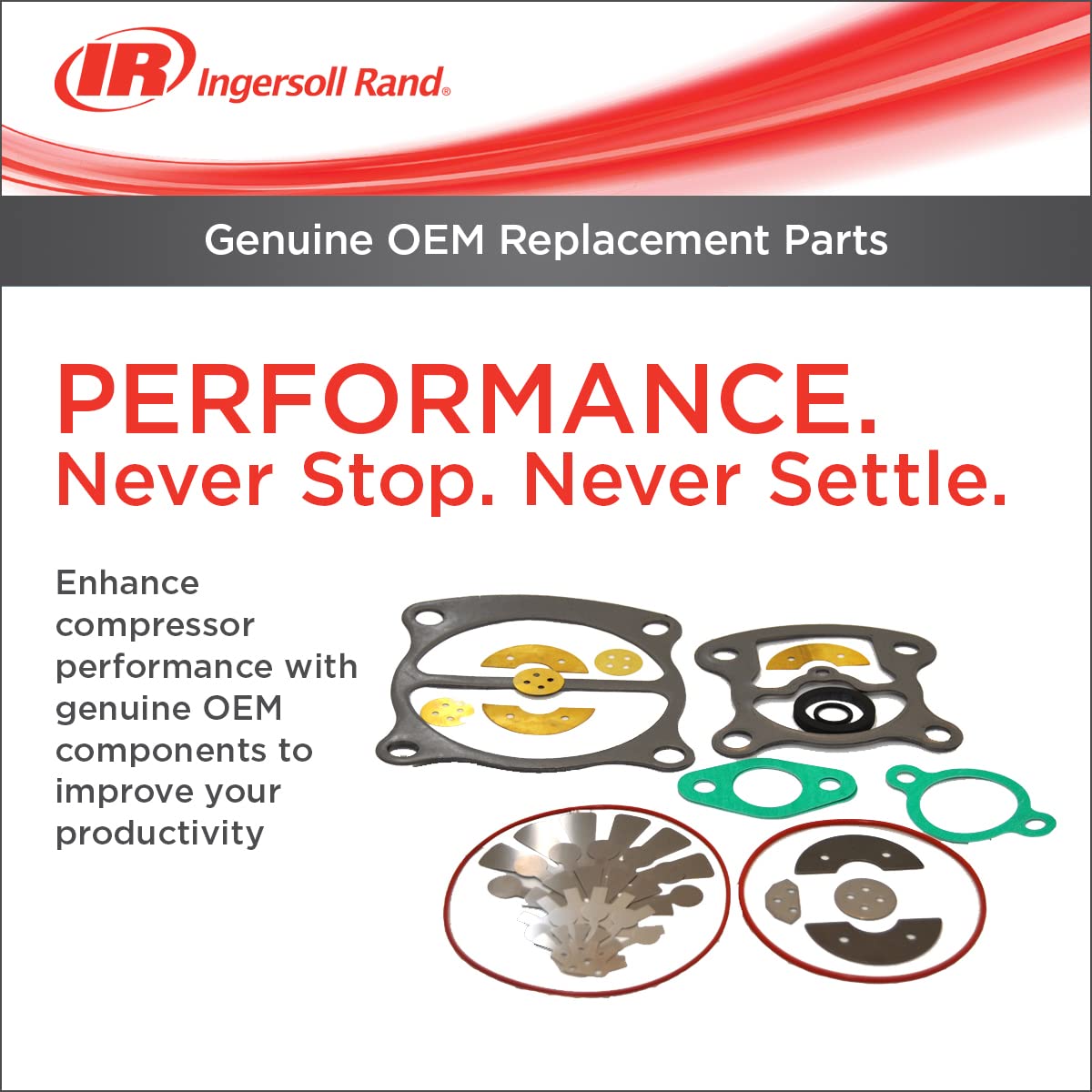 Ingersoll-Rand 20100285 Ring Kit Replacement for SS5 Air Compressor - Repair & Maintenance Parts for Industrial & Automotive Use