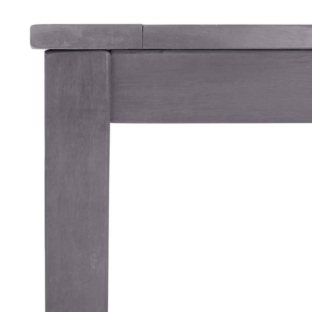 Acacia Wood Patio Dining Table - Gray Wash Outdoor Garden Table for Dining, Entertaining & Relaxing | Weather-Resistant Solid Wood Construction for Backyard, Deck & Poolside Use