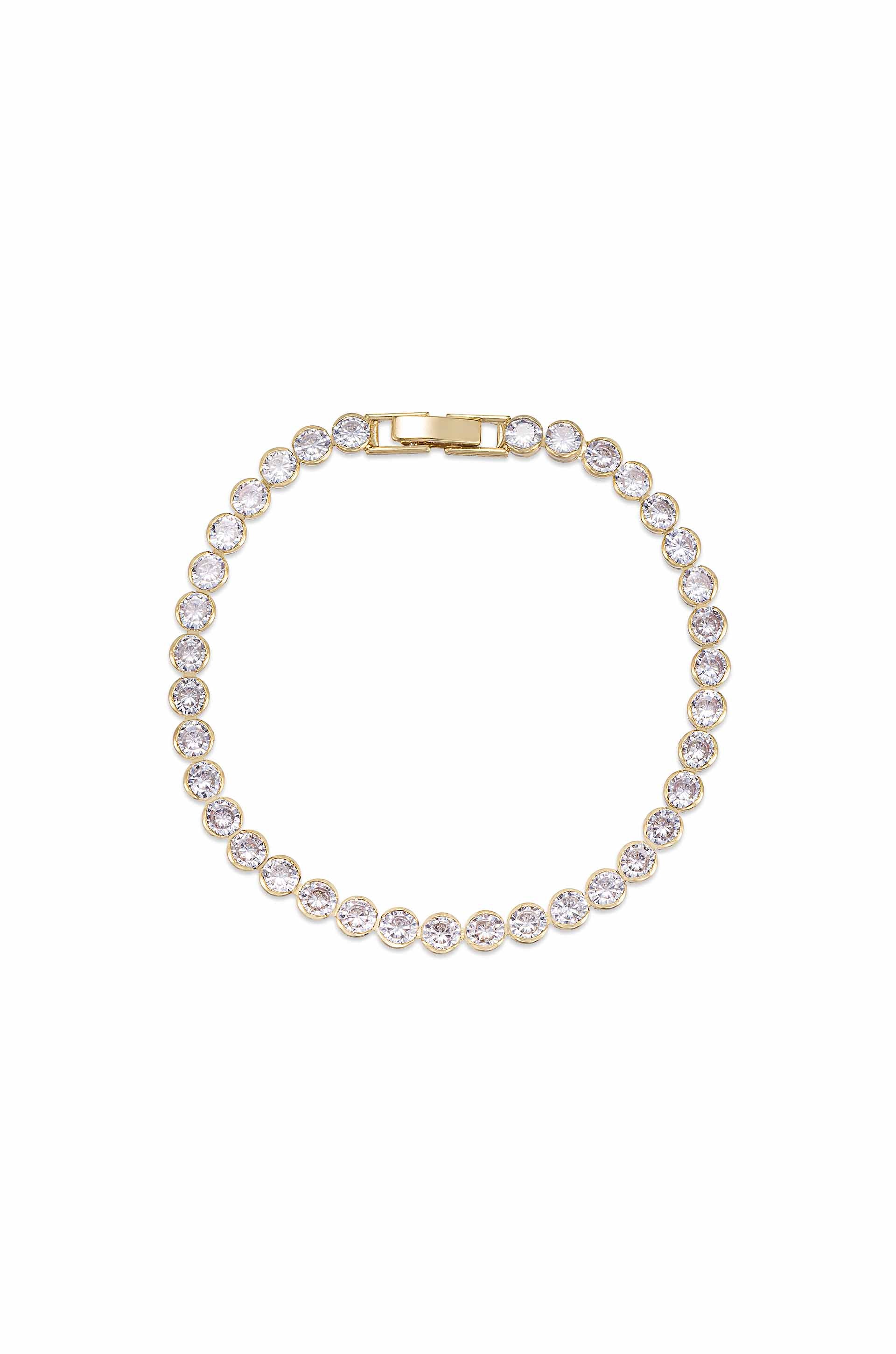 Elegant Crystal Tennis Bracelet for Women - Sparkling Cubic Zirconia Chain Bracelet - Perfect for Weddings, Parties & Everyday Wear