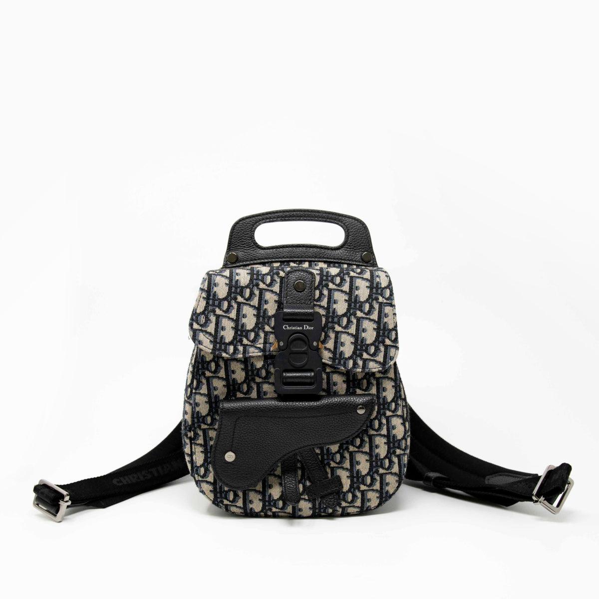 Dior Blue Oblique Mini Gallop Backpack - Luxury Designer Crossbody Bag for Women | Perfect for Travel, Work & Everyday Use