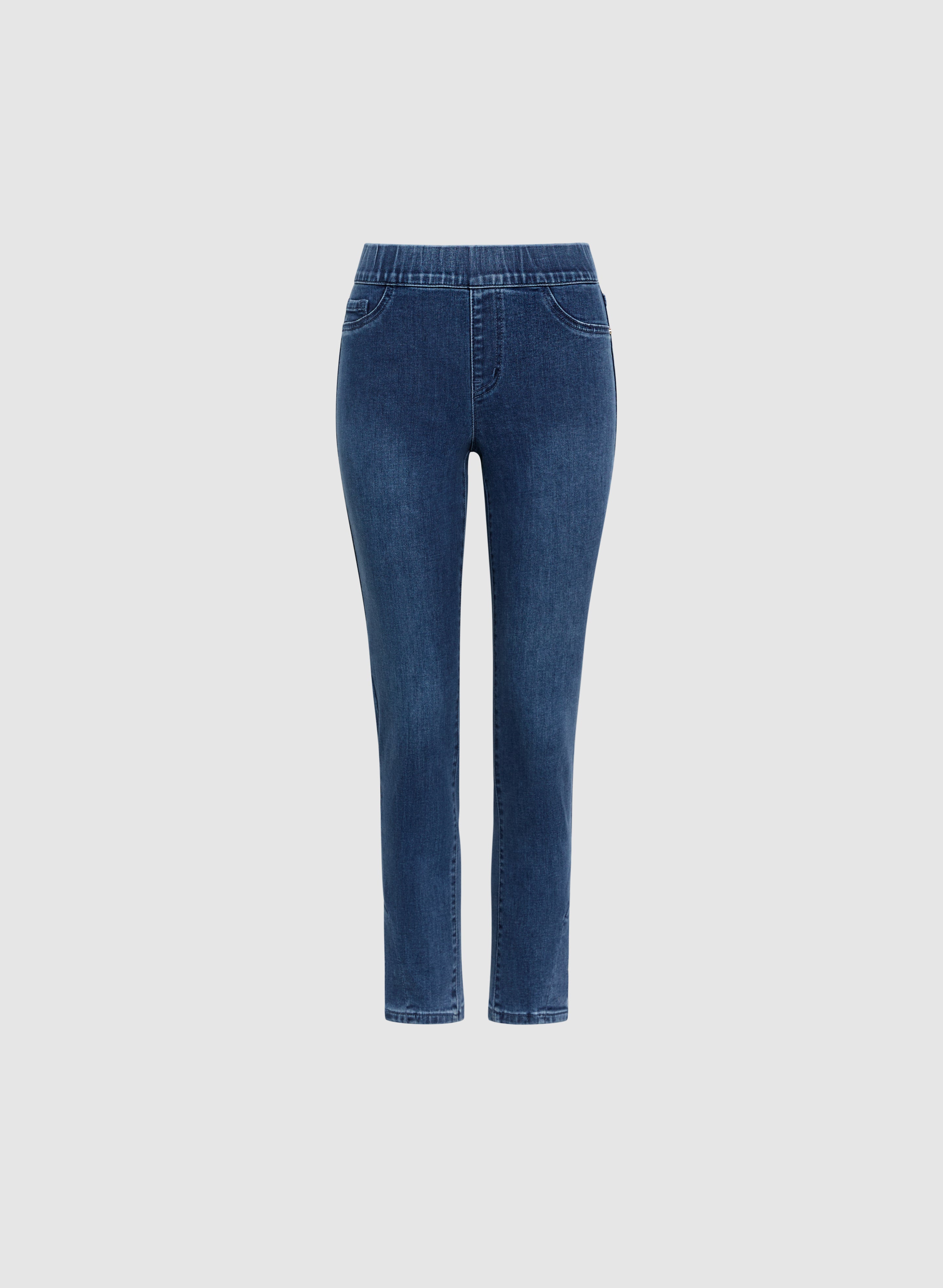 Embellished Hem Slit Jeans for Women - High Waist Distressed Denim Pants with Rhinestone Details | Perfect for Casual Outings, Date Nights & Parties