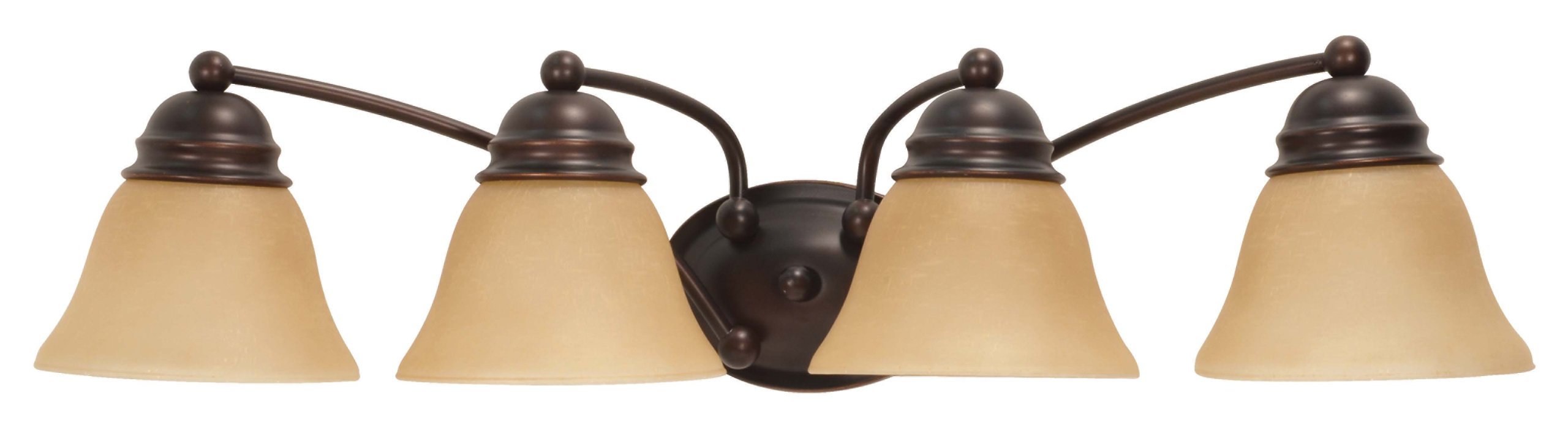 Nuvo Lighting 60/3128 Four Light Vanity Bathroom Mirror Light Fixture - Perfect for Modern Bathroom, Dressing Room & Makeup Area