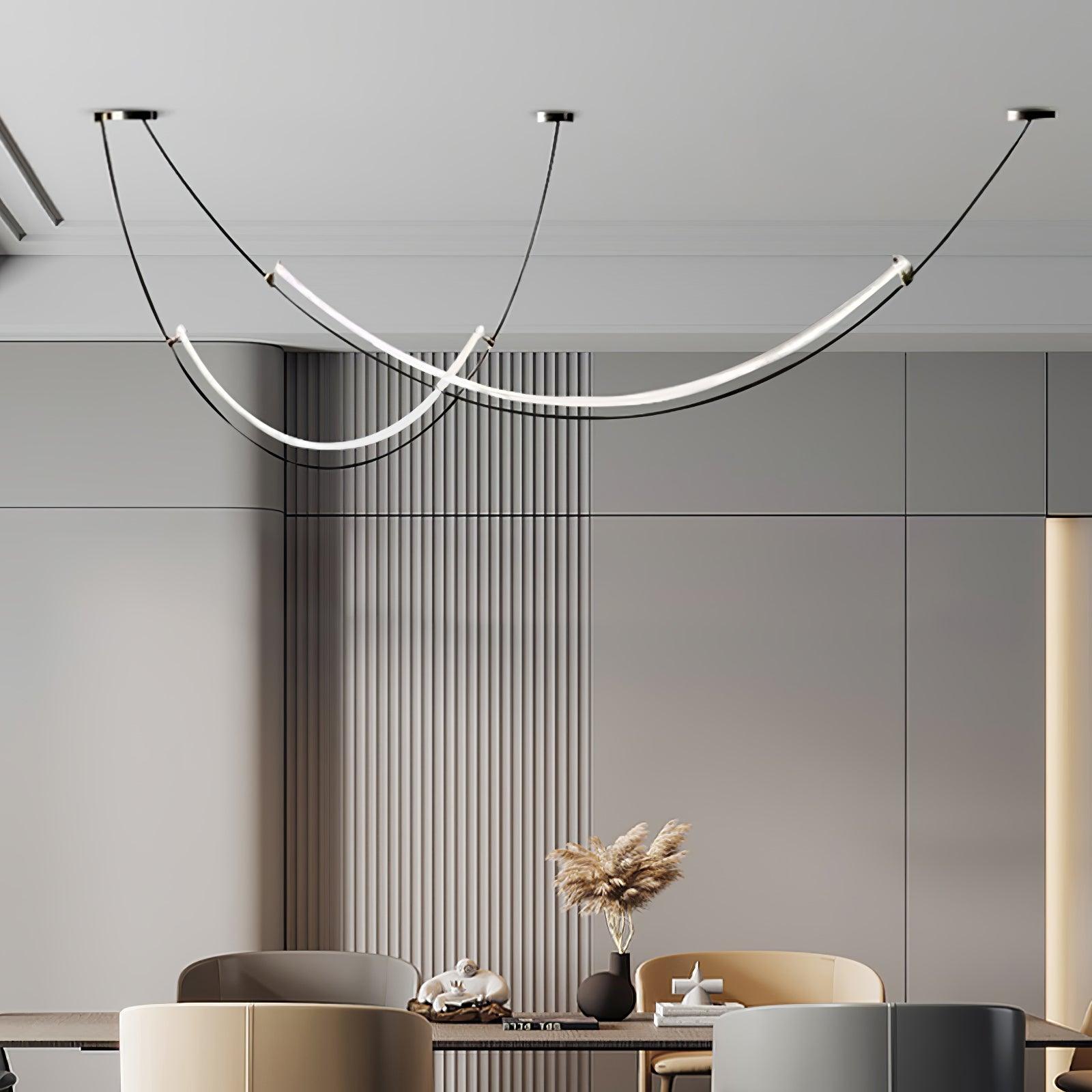 Stylish Neon Pendant Light - Modern LED Hanging Lamp for Bedroom, Living Room & Bar Decor - Dimmable Ambient Lighting for Home & Commercial Spaces