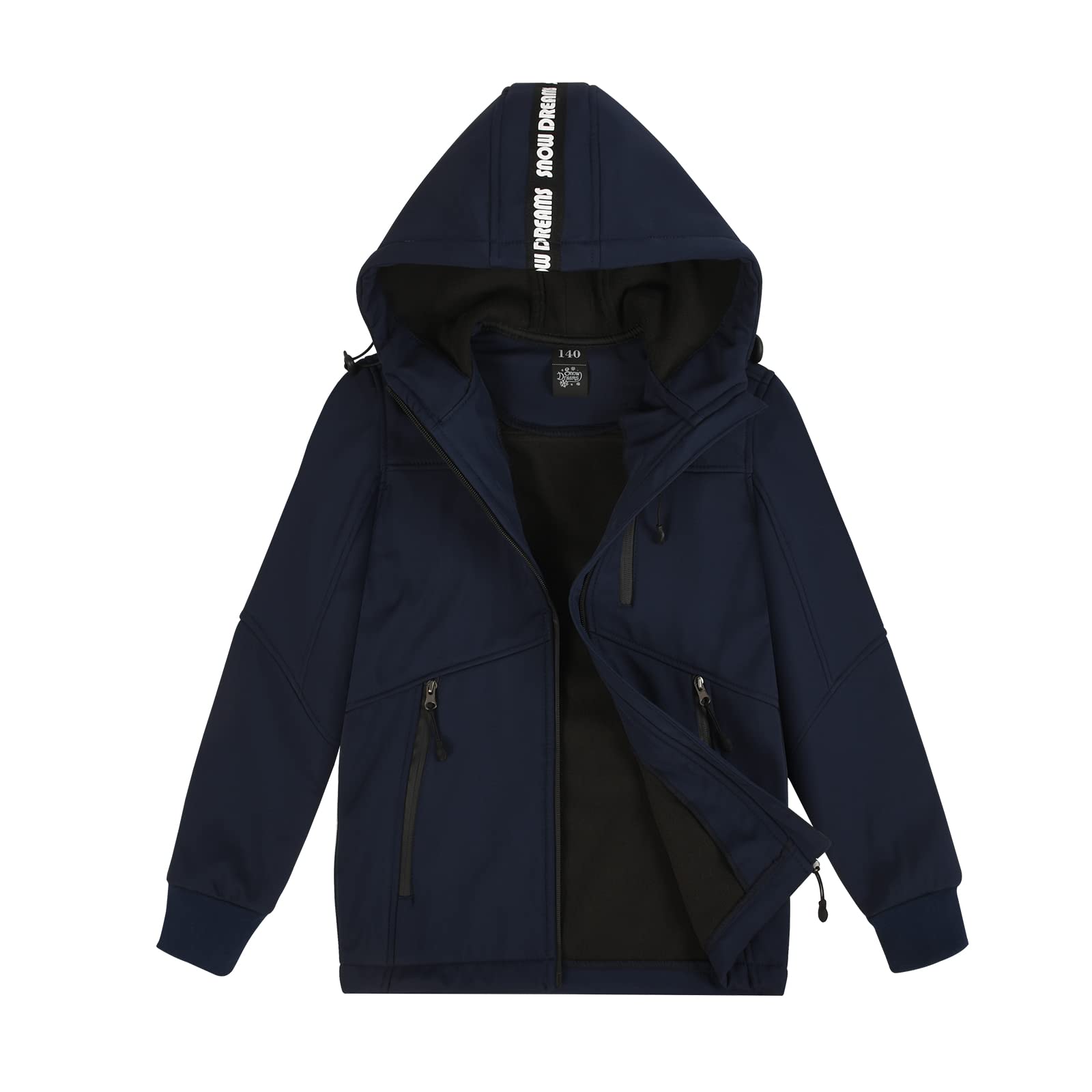 SNOW DREAMS Boys Waterproof Hooded Jacket for All Seasons - Outdoor Play