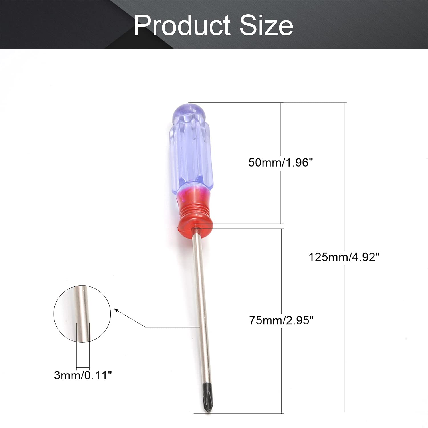 Utoolmart Phillips Screwdriver Set - 20 Pcs Magnetic Cross Head Screwdrivers with 3mm Tip, 75mm 45# Steel Shaft & 50mm Ergonomic Plastic Handle - Perfect for Home Repair, DIY Projects, Electronics Assembly, and Craft Work