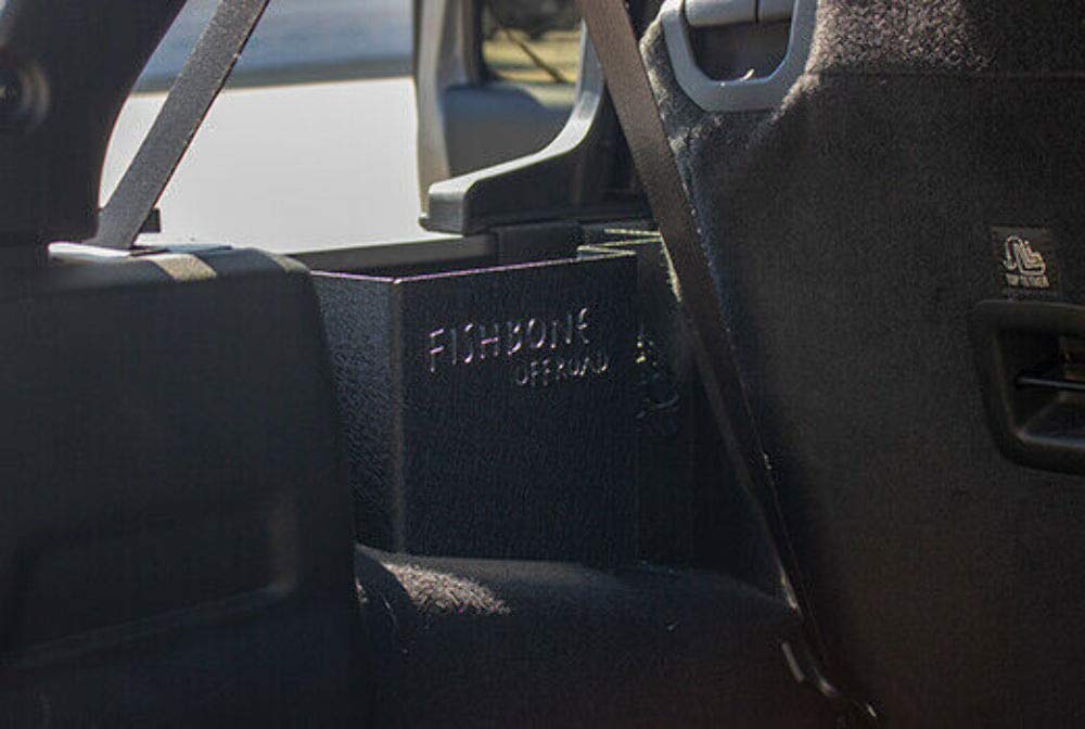 FISHBONE FB25100 JL Wheel Well Storage Bins - 4 Door Black Powder Coated Organizer for Jeep Wrangler & Gladiator | Perfect for Off-Road Gear & Camping Equipment Storage
