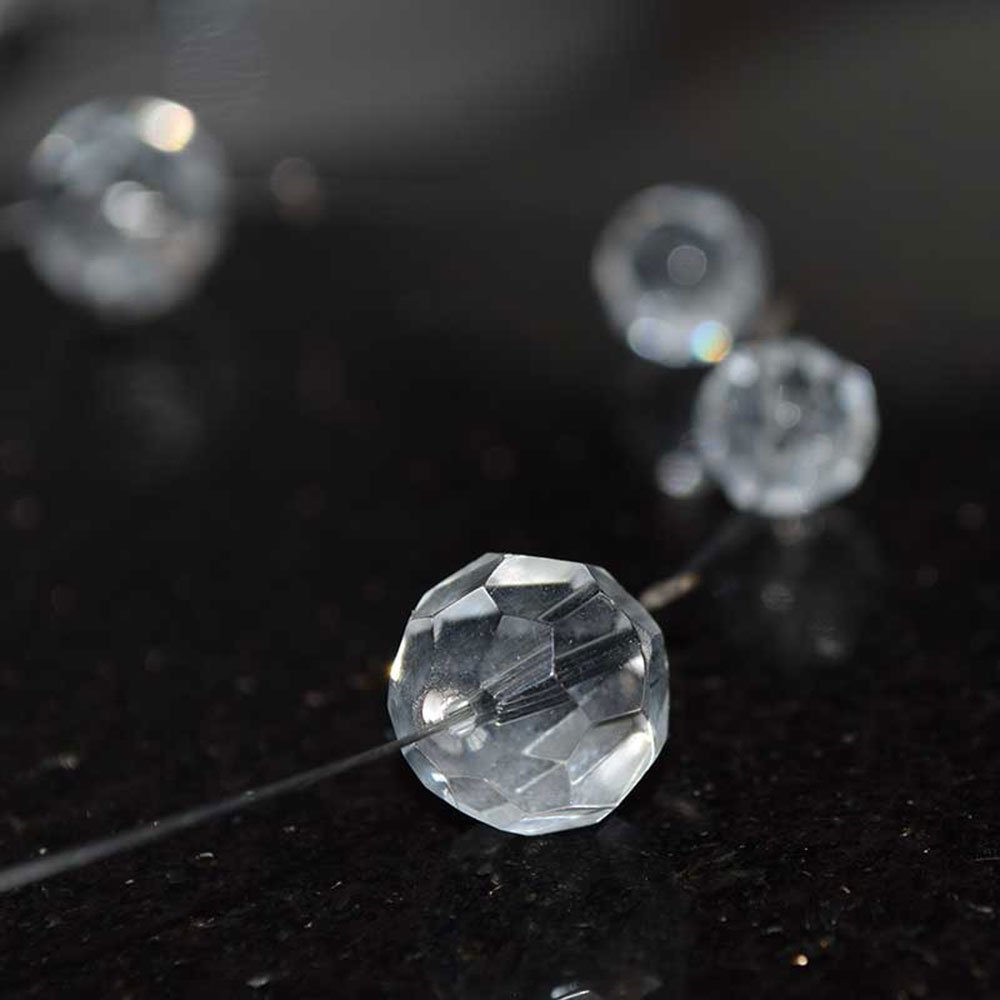 10 Meters Glass Crystal Beads Curtain - Elegant Window & Door Decor for Wedding Backdrop, Party Entrance, and Home Decoration