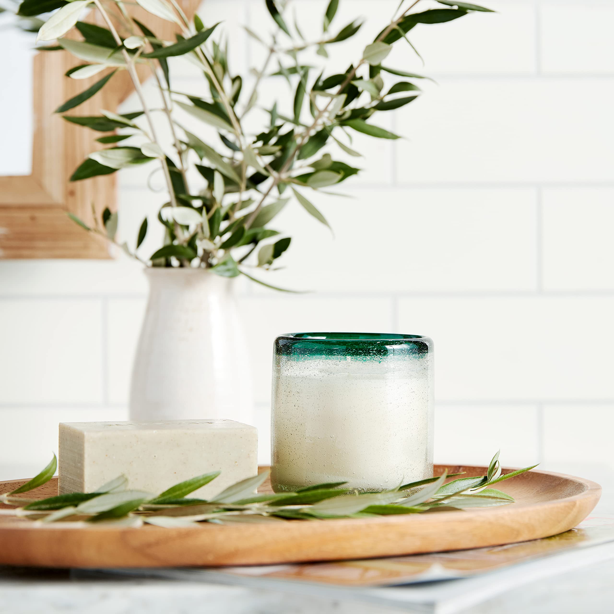 Paddywax Coastal La Playa Scented Candle - 9oz Hand-Blown Glass Artisan Candle with Cactus Flower & Bamboo Fragrance | Aromatherapy, Home Decor, Relaxation Gift for Beach House & Spa