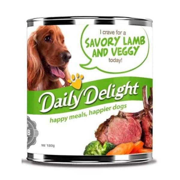 Premium Savory Lamb & Vegetable Canned Dog Food - Grain-Free, High Protein Meal for Adult Dogs - Perfect for Home Feeding, Travel & Outdoor Adventures
