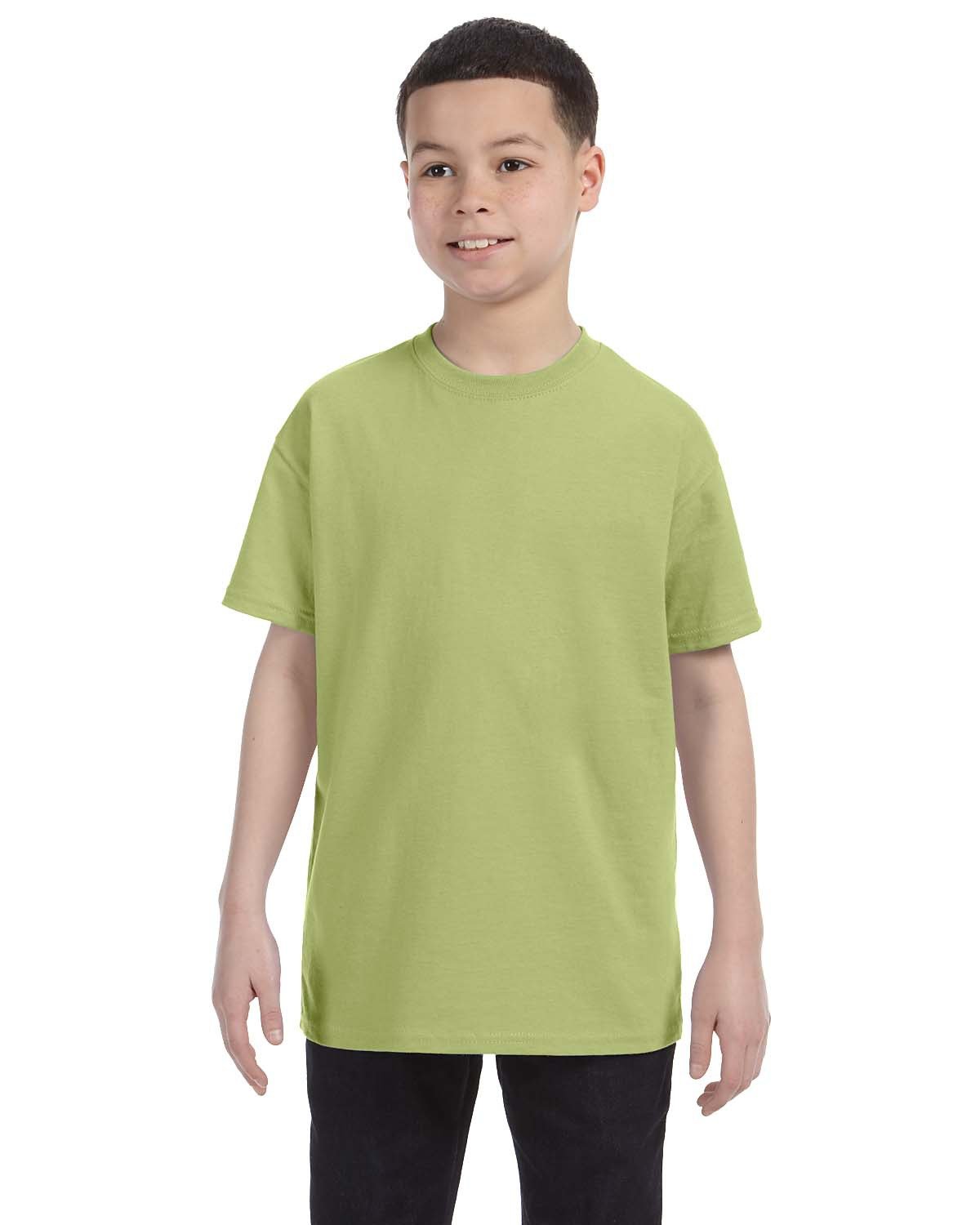 Gildan Big Boys Heavy Taped Neck Comfort Jersey T-Shirt - Soft Cotton Crewneck Tee for Kids & Youth - Perfect for School, Sports & Everyday Wear