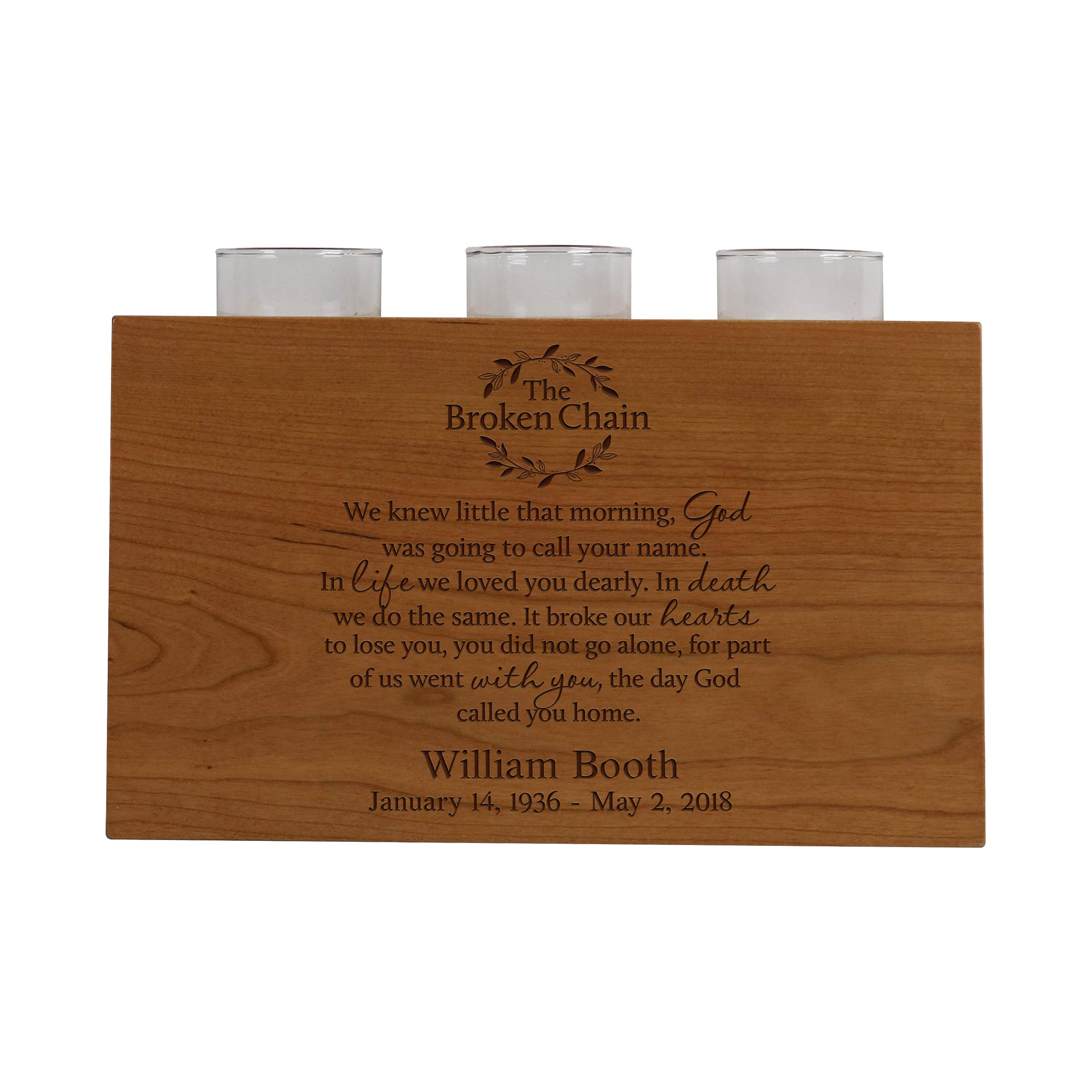Personalized Lifesong Milestones Memorial Candle Urn for Ashes - Wooden Keepsake Box for Loved Ones | Cremation Urn for Adults Male & Female | Thoughtful Sympathy Gift for Loss, Funerals & Home Memorials