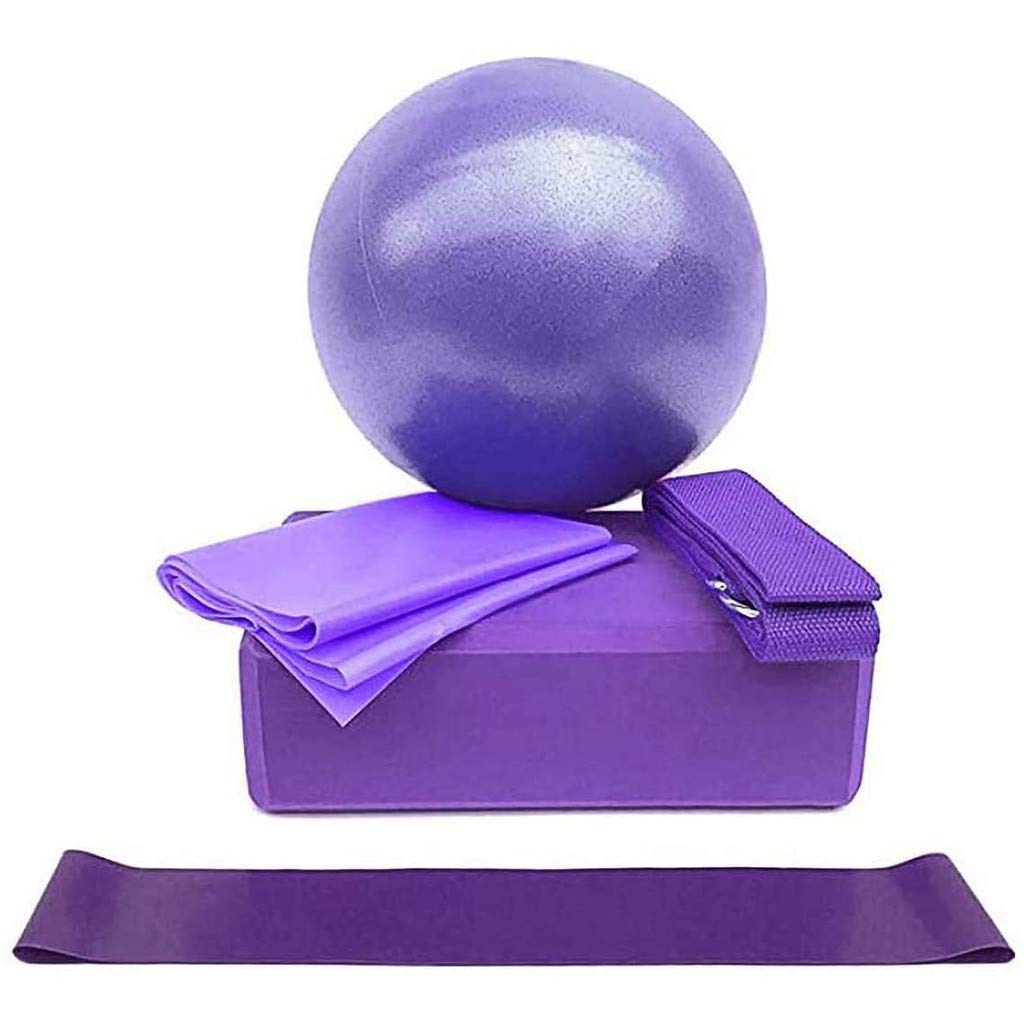 5-Piece Yoga Set with Non-Slip Blocks, Strap & Mat - Premium Yoga Equipment for Home & Studio Workouts - Perfect for Beginners & Advanced Yoga Practice