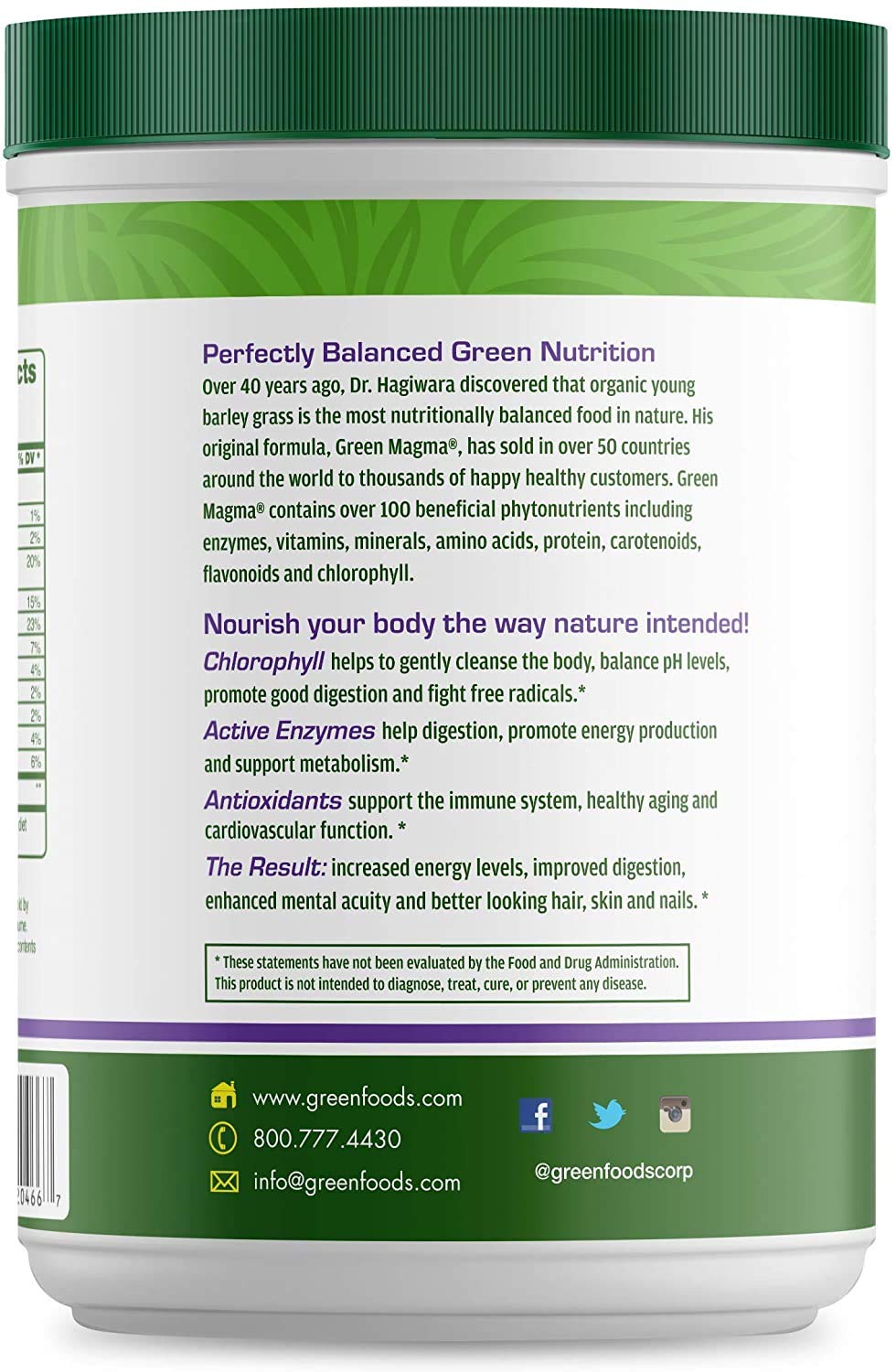 Organic Green Magma Superfood Powder - 10.6oz (2-Pack) | Supports Digestion, Boosts Immunity & Energy | Natural Detox & Stress Relief | Perfect for Smoothies, Juices & Daily Wellness Routine