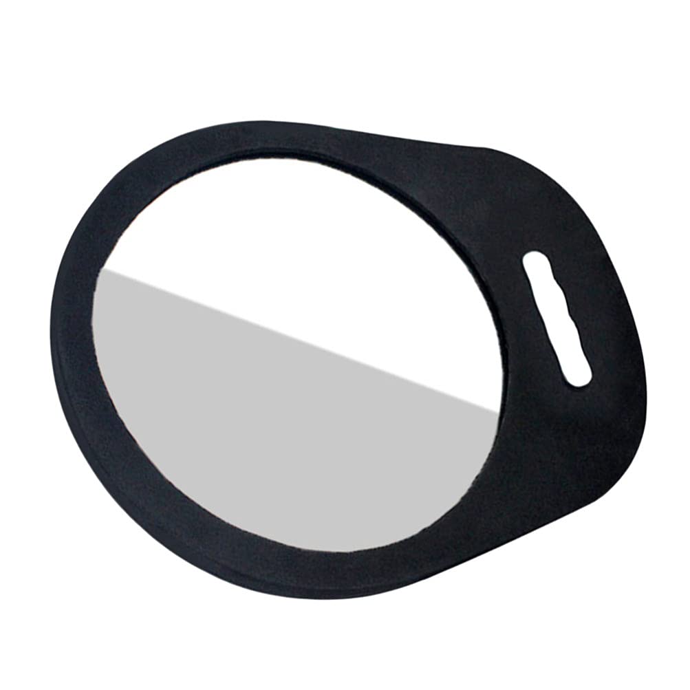 1pc Unbreakable Anti-Fall Hairdresser Back Mirror - Travel Makeup Mirror for Barber Salon, Handheld Hair Cutting Mirror with Eva Frame, Round Circle Mirror - Perfect for Professional Styling, Home Haircuts & Travel Beauty Touch-ups