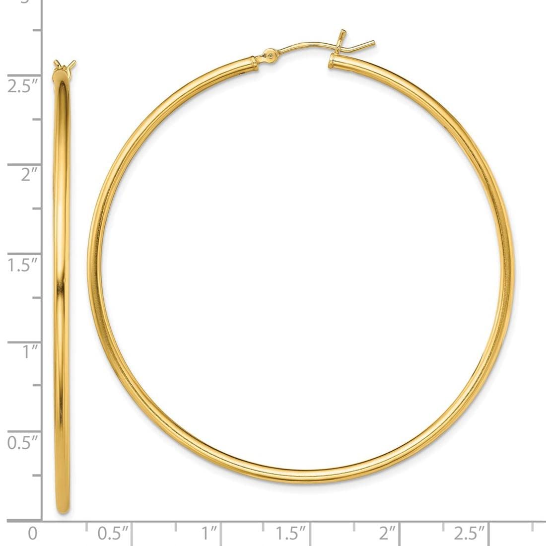 925 Sterling Silver Gold-Tone Polished Hoop Earrings for Women - Elegant Everyday & Party Jewelry - Hypoallergenic & Tarnish-Resistant