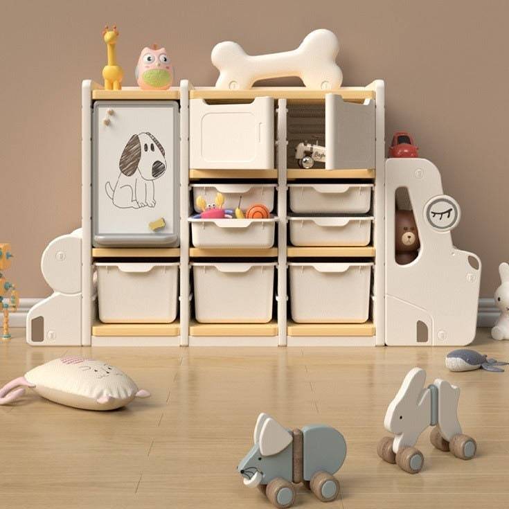 Kids Toy Storage Train Organizer - Stylish Toy Storage Solution for Playrooms & Bedrooms - Perfect for Organizing Toys, Books & More