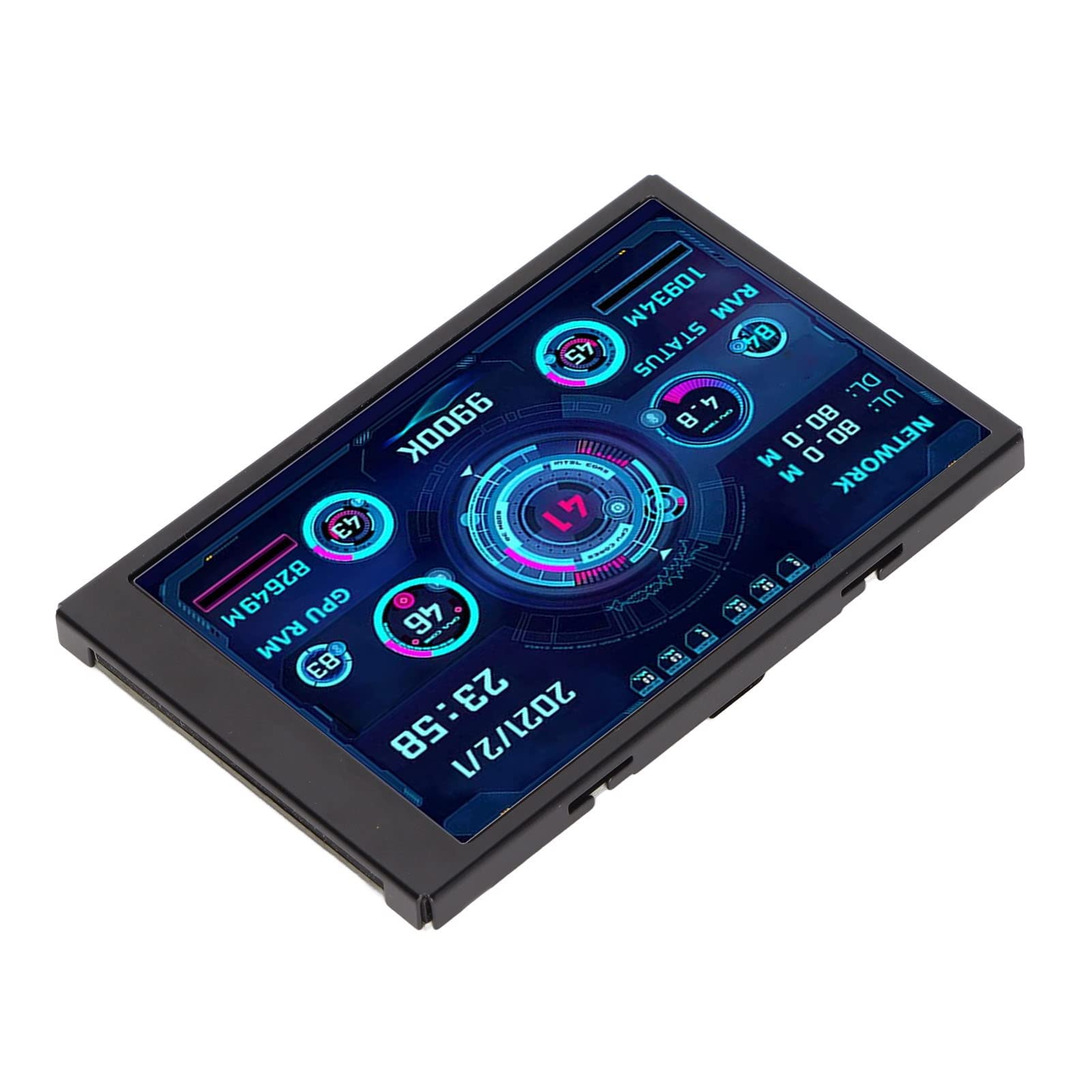 Sorandy 3.5 Inch USB IPS Mini PC Monitor - AIDA64 CPU Temperature Display Panel with Real-Time Data Visualization for Gaming PC, Workstation & Home Office Setup