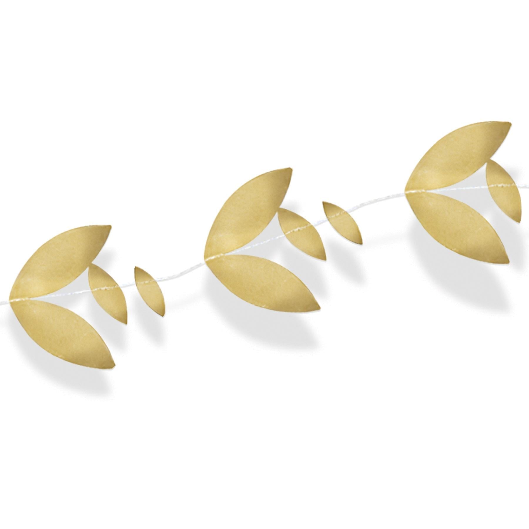 12 Pack Gold Foil Leaves Party Garland - Premium Metallic Decor for Halloween, Thanksgiving, Christmas & Wedding Celebrations - Perfect for Wall, Table & Ceiling Decorations