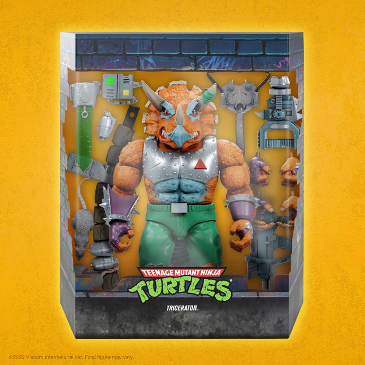 Super7 Teenage Mutant Ninja Turtles Triceraton ULTIMATES! Action Figure - Collectible TMNT Toy for Fans, Perfect for Display & Play | Home Decor, Office Display, Gift for TMNT Collectors