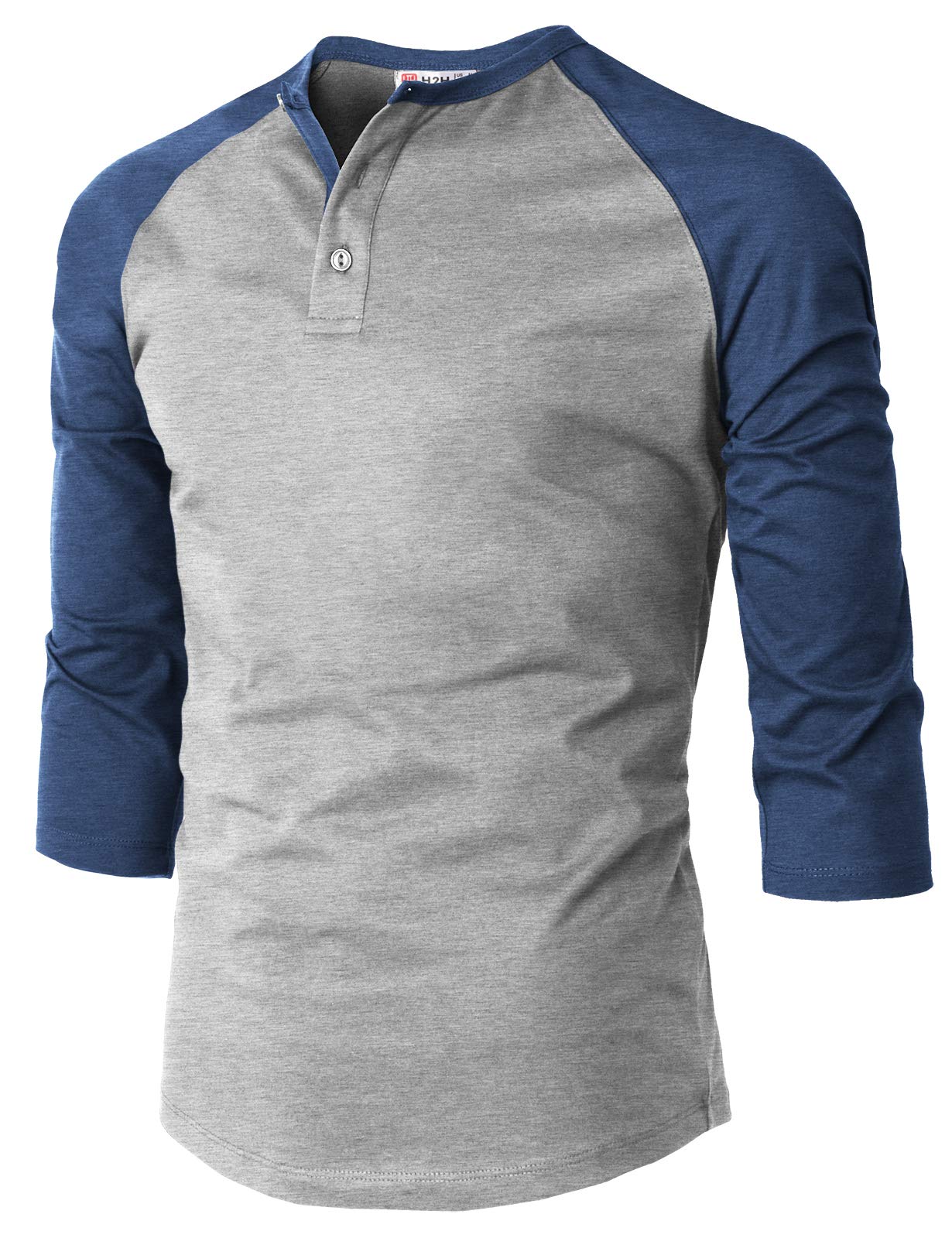 Men's Casual Slim Fit Henley T-Shirts | Raglan Long & 3/4 Sleeve Baseball Jersey Tees for Everyday Wear & Sports
