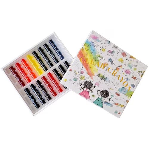 KOKUYO CLEAR CRAYON Translucent Crayons for Kids - Non-Toxic Art Supplies for Drawing, Coloring & Crafts - Perfect for Classroom, Home & DIY Projects