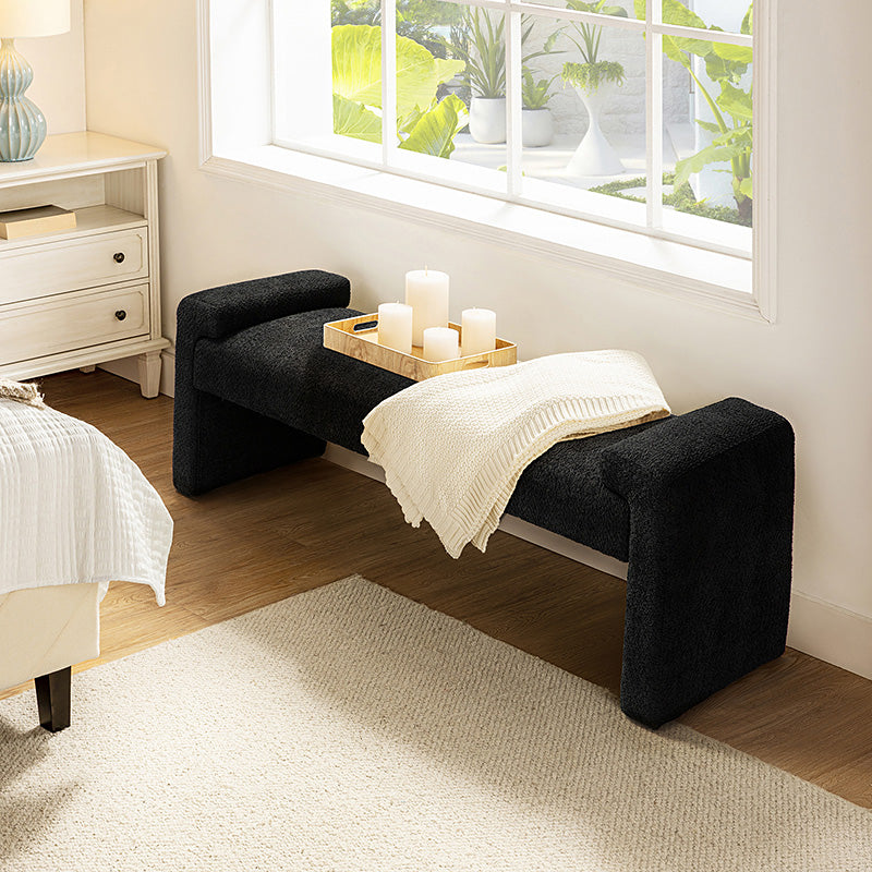 Vittoriano Upholstered Bed Foot Bench - Stylish Storage Ottoman for Bedroom, Living Room & Entryway - Perfect for Extra Seating, Shoe Storage & Home Decor